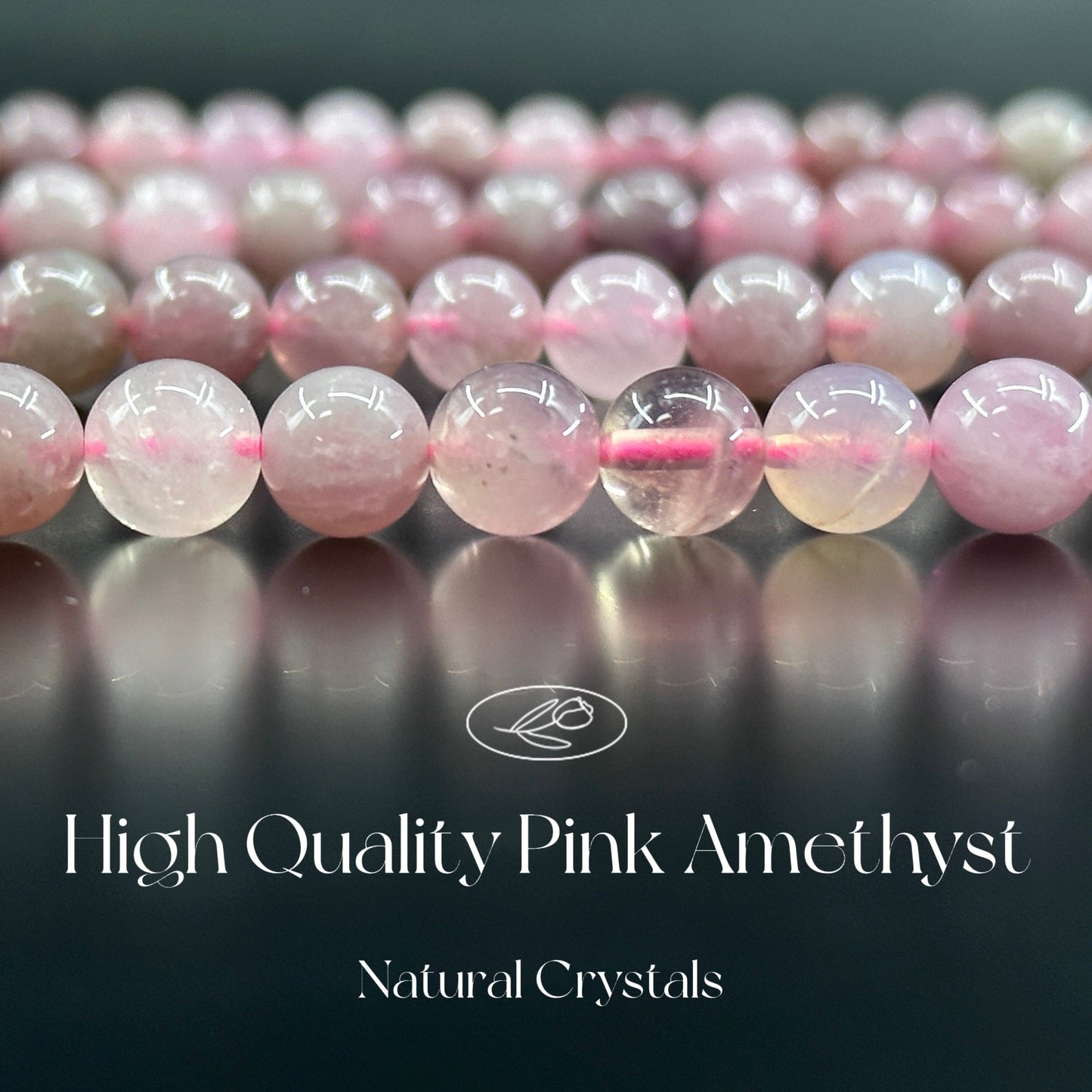 KEVI-DIY SVIP 【8 mm】High Quality Natural Crystal Beads (1 Strand about 47 PCS Enough to make two bracelets)