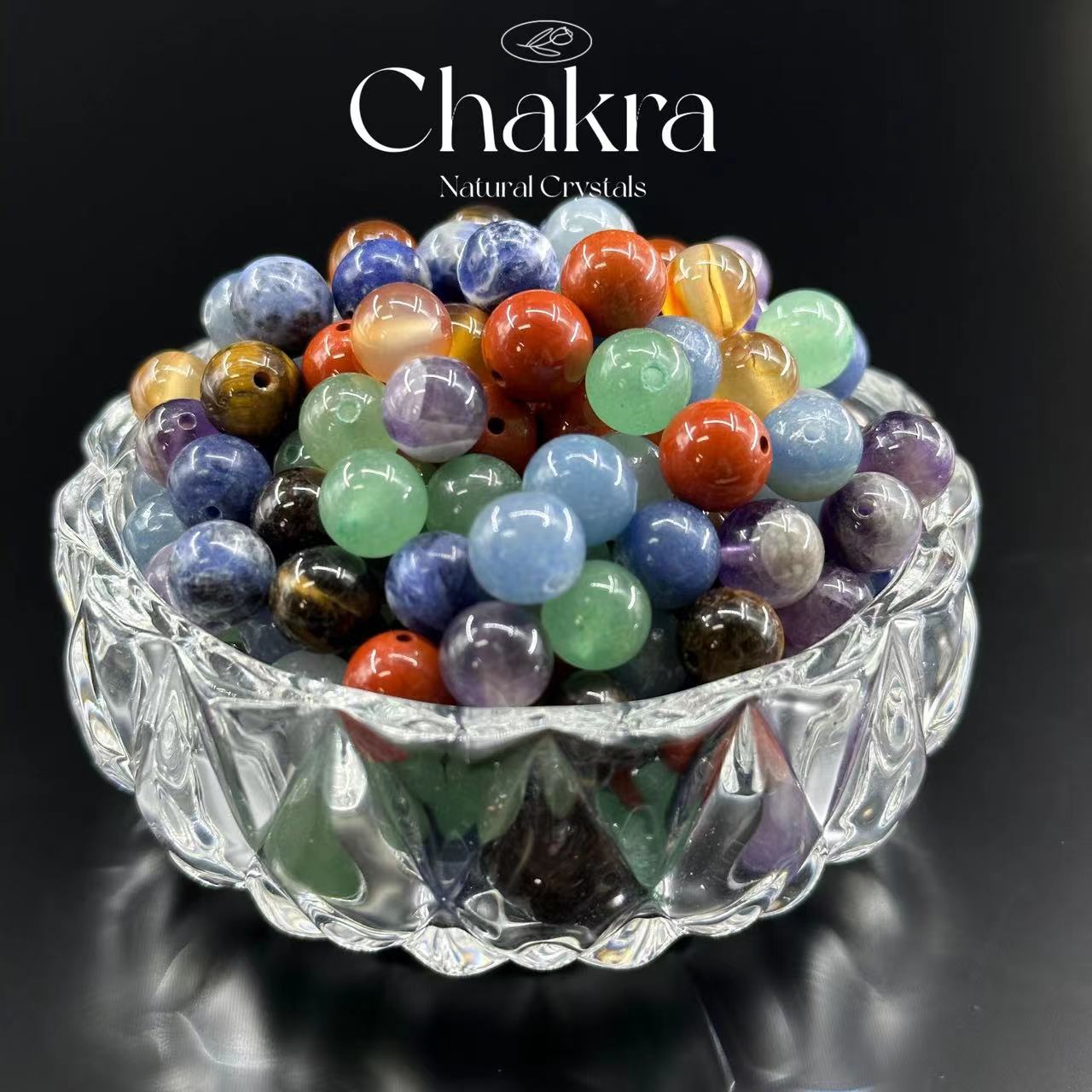 KEVI-DIY 8mm(±0.5mm) Natural Crystal Bead Set | 180 Beads + Free Elastic Strings & Charming Spacers | Make 8 Bracelets