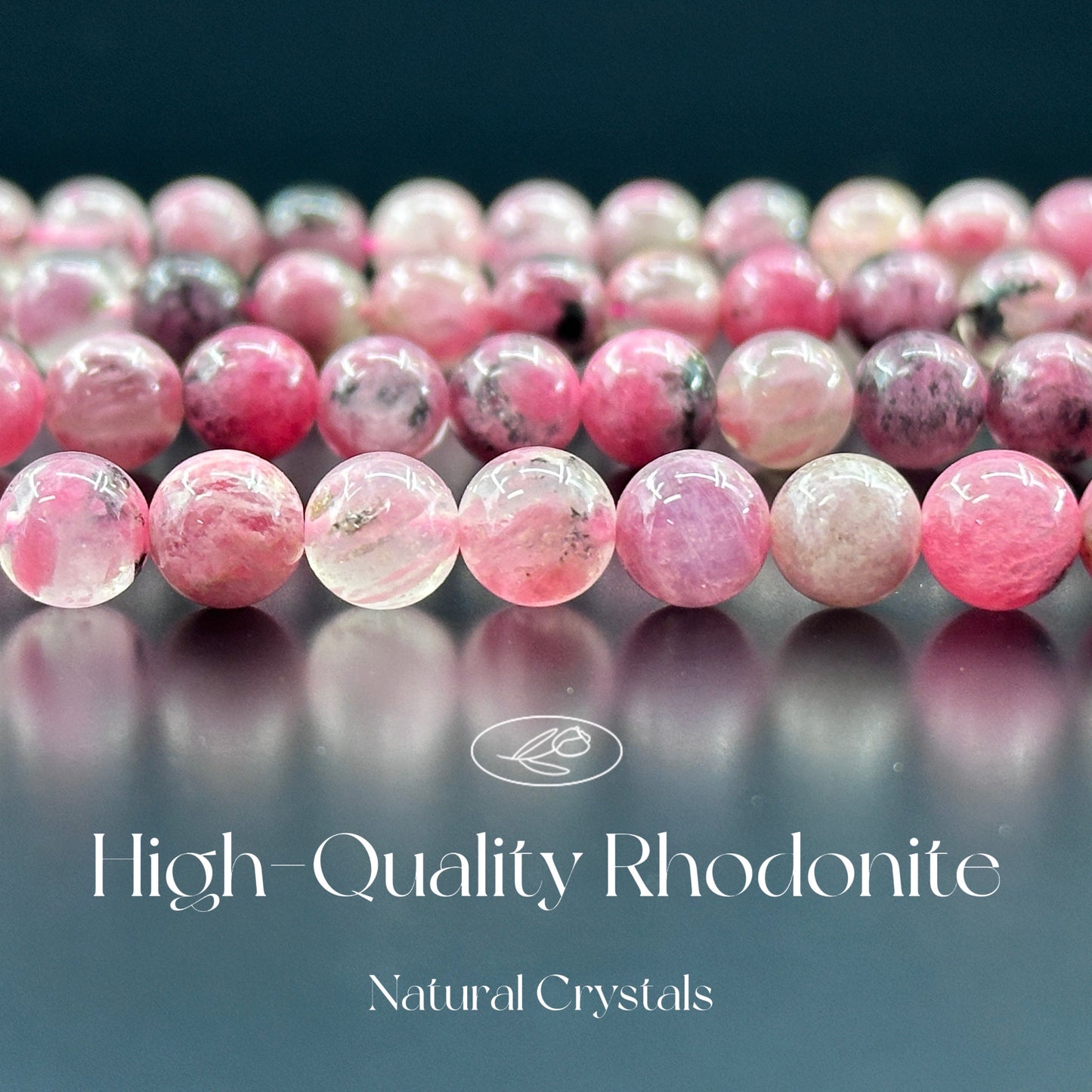 KEVI-DIY SVIP 【8 mm】High Quality Natural Crystal Beads (1 Strand about 47 PCS Enough to make two bracelets)