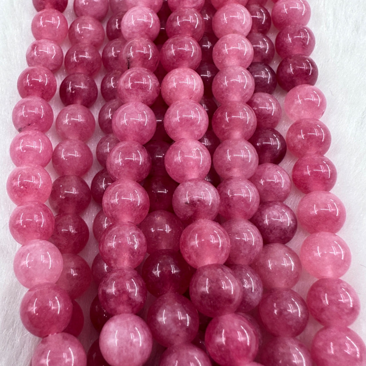 KEVI-DIY-【6 MM】Natural Crystal Semi-finished Beads (1 Strand about 58-65PCS)