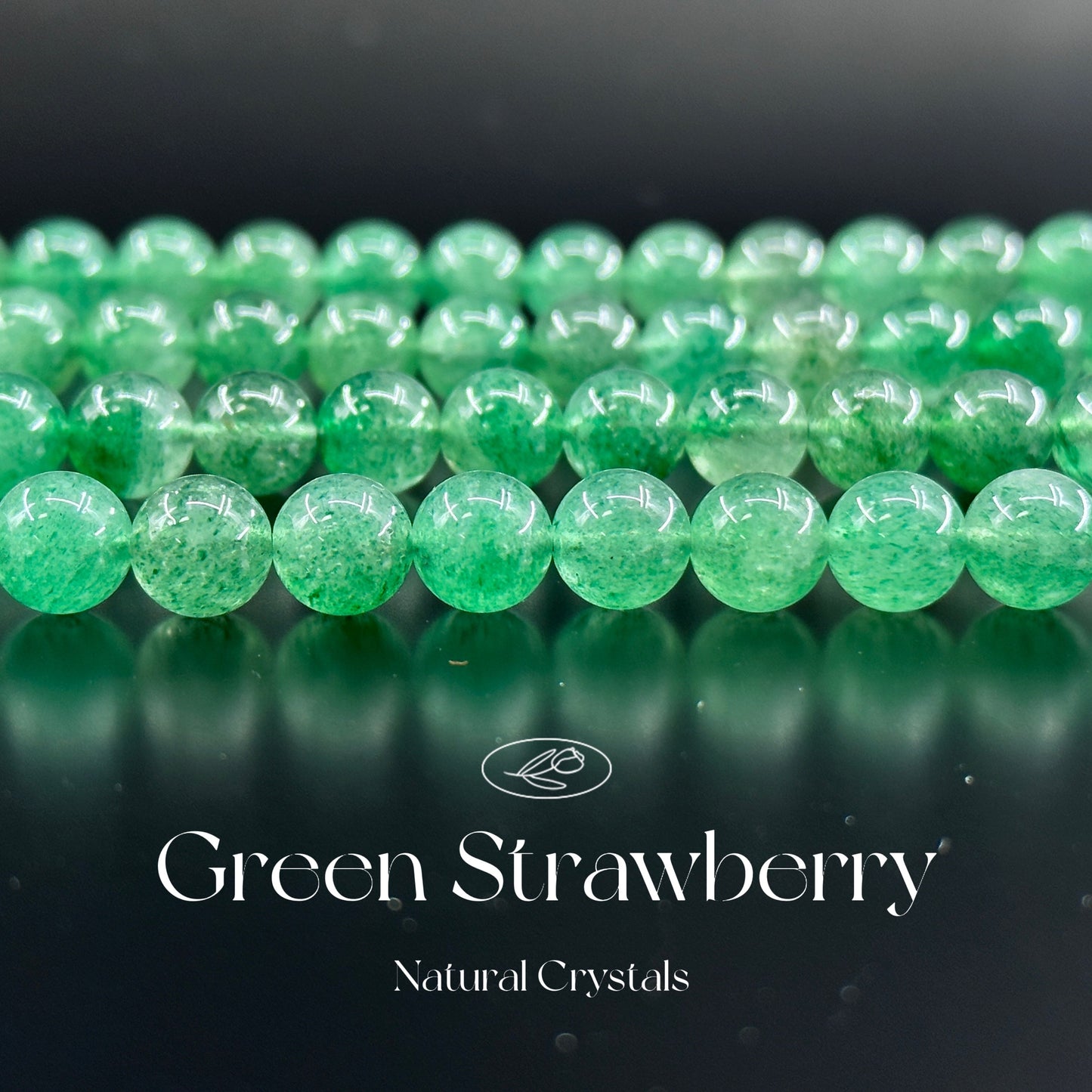KEVI-DIY SVIP 【8 mm】High Quality Natural Crystal Beads (1 Strand about 47 PCS Enough to make two bracelets)