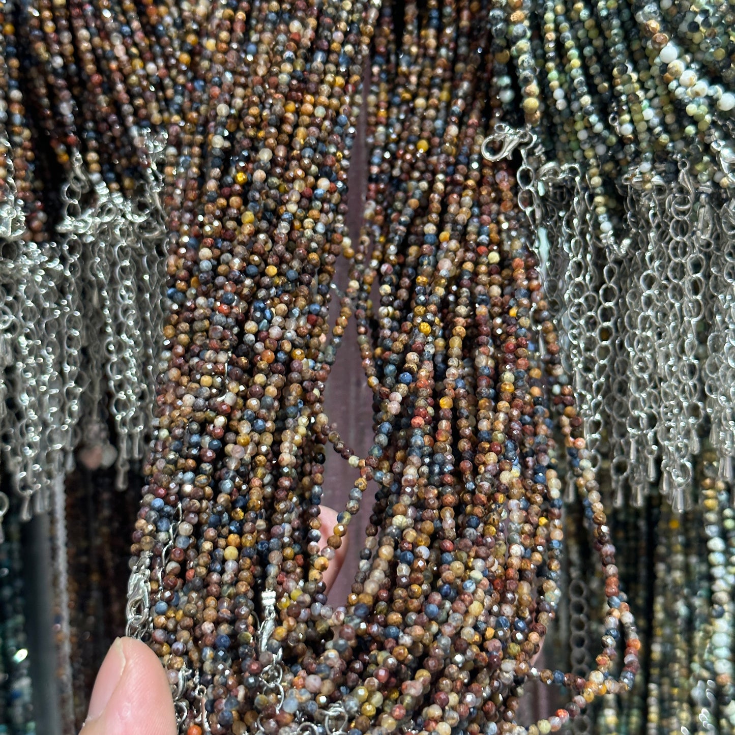 【2mm】 Faceted Natural Crystal Necklace Set | Timeless Sparkle Exquisite Handmade Jewelry