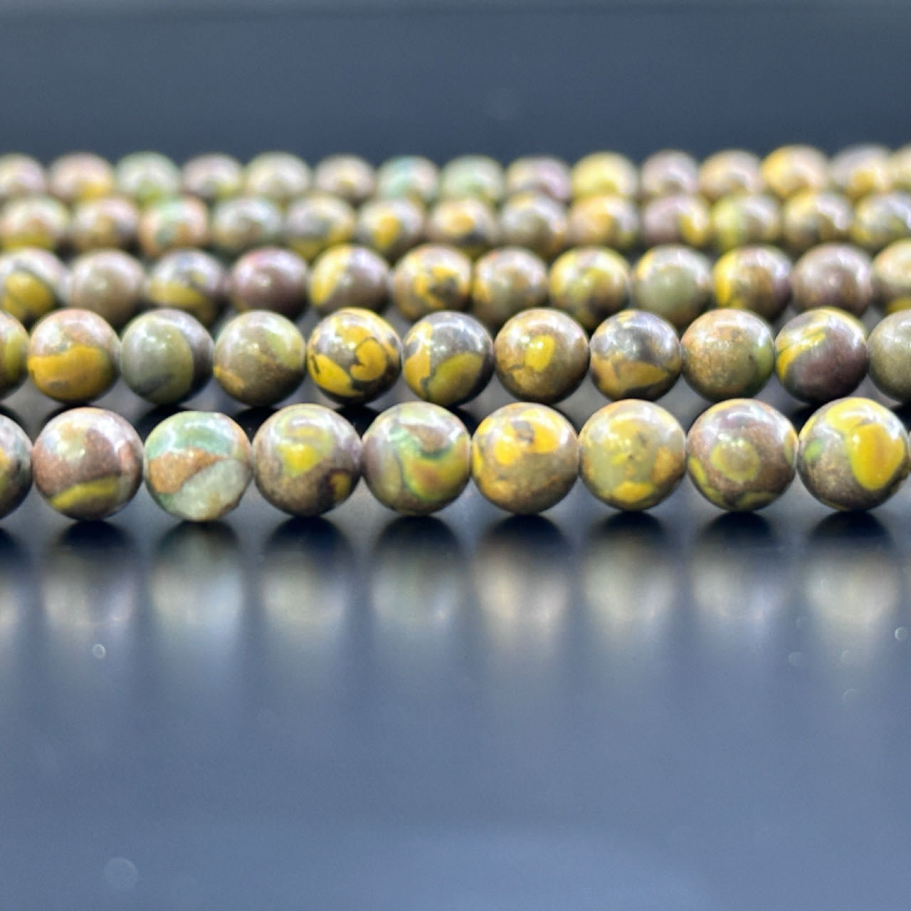 KEVI-DIY-【6 MM】Natural Crystal Semi-finished Beads (1 Strand about 58-65PCS)