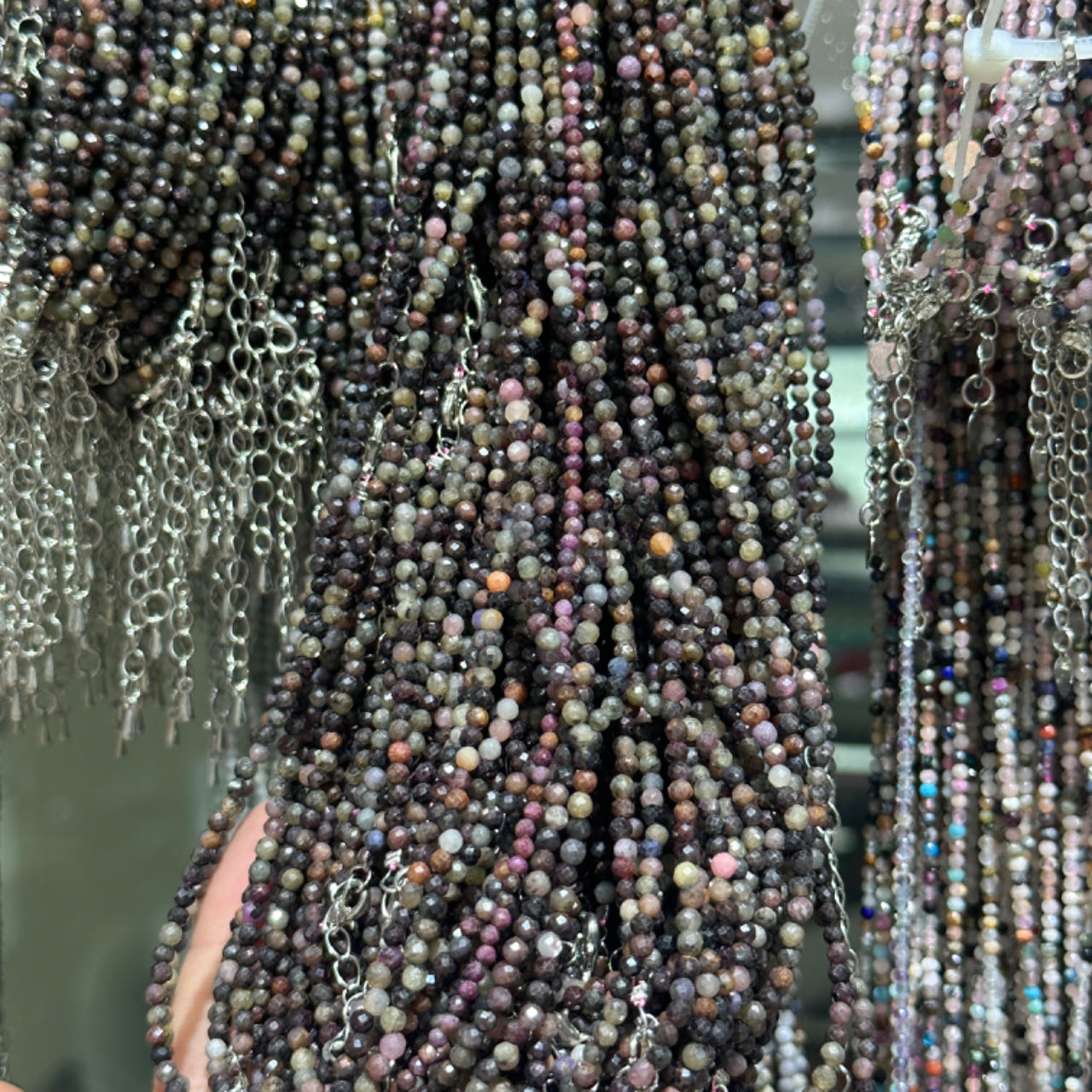 【2mm】 Faceted Natural Crystal Necklace Set | Timeless Sparkle Exquisite Handmade Jewelry