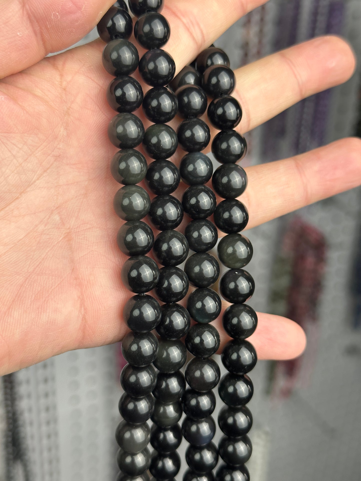 KEVI-DIY-【10 MM】Natural Crystal Beads (1 Strand about 36-40PCS)Semi-finished Crystal Beads