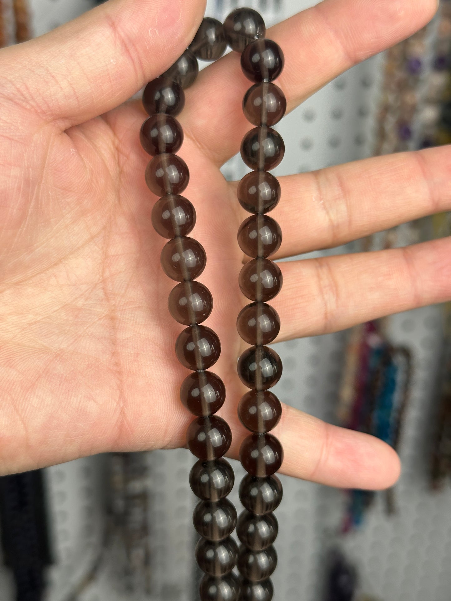 KEVI-DIY-【10 MM】Natural Crystal Beads (1 Strand about 36-40PCS)Semi-finished Crystal Beads
