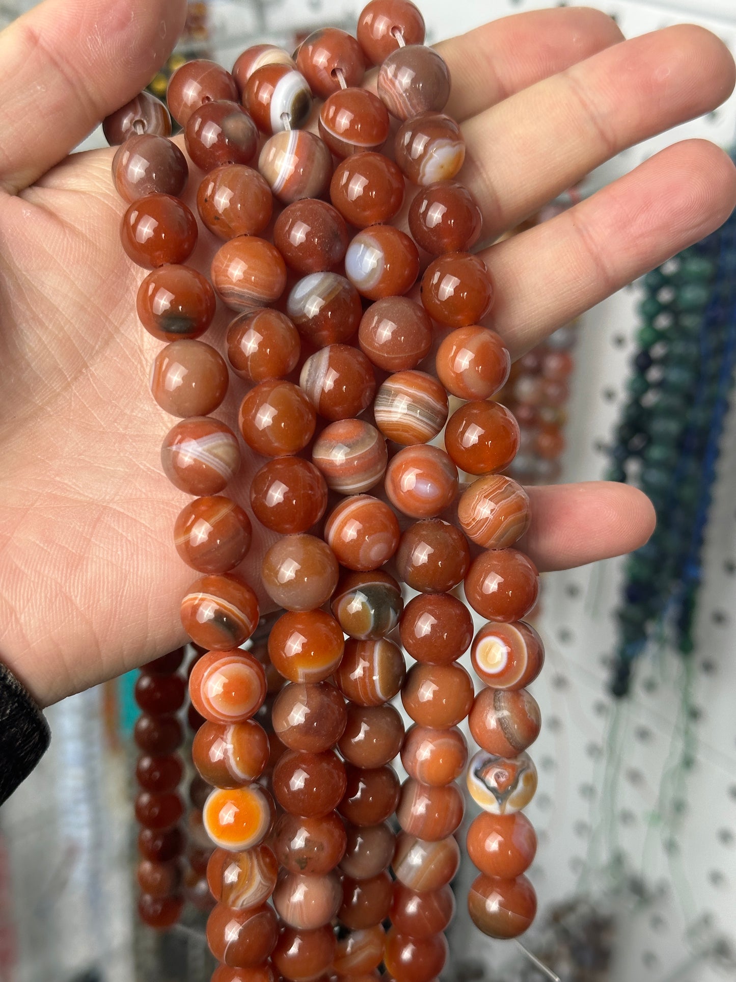 KEVI-DIY-【12 MM】Natural Crystal Beads (1 Strand about 32PCS)