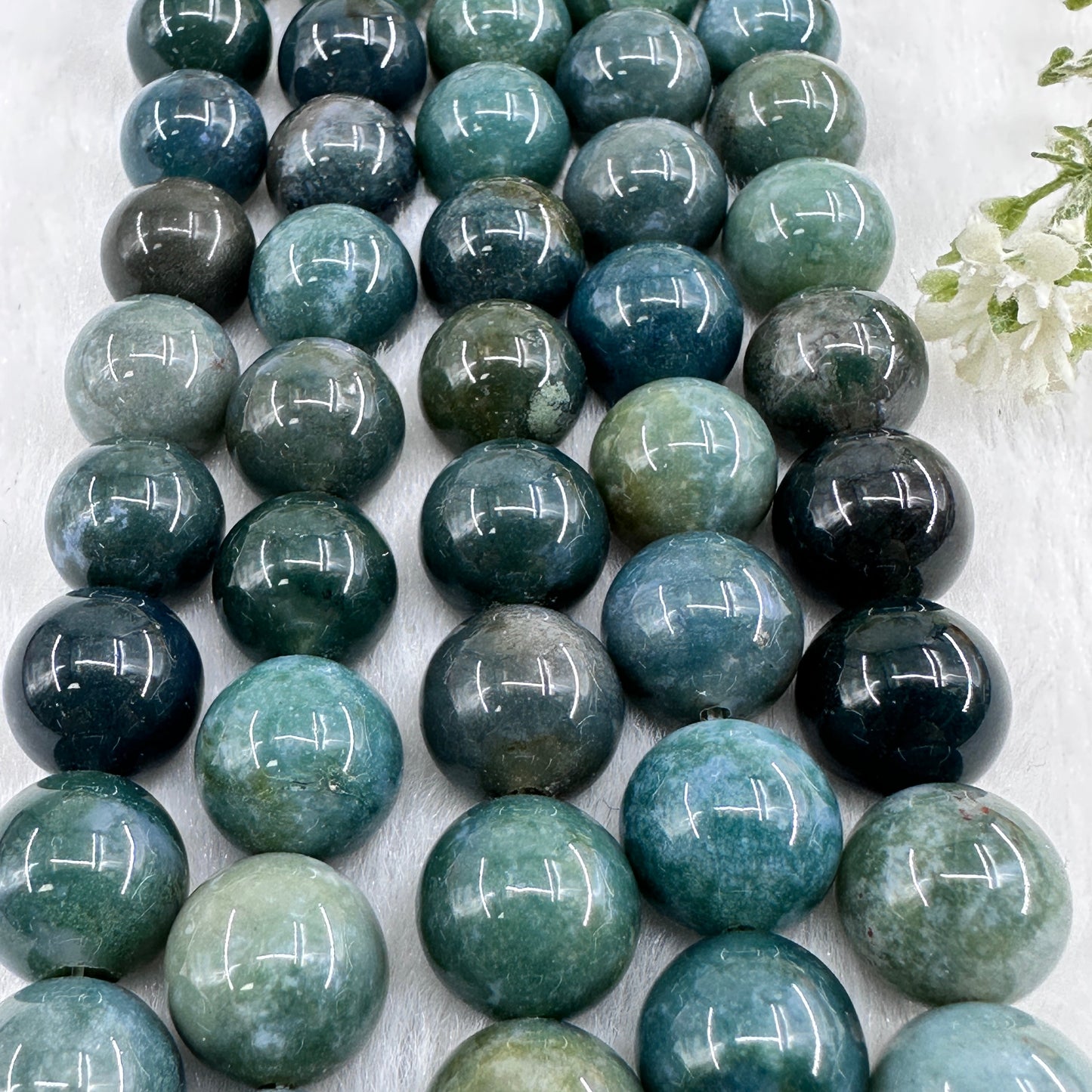 KEVI-DIY-【12 MM】Natural Crystal Beads (1 Strand about 32PCS)