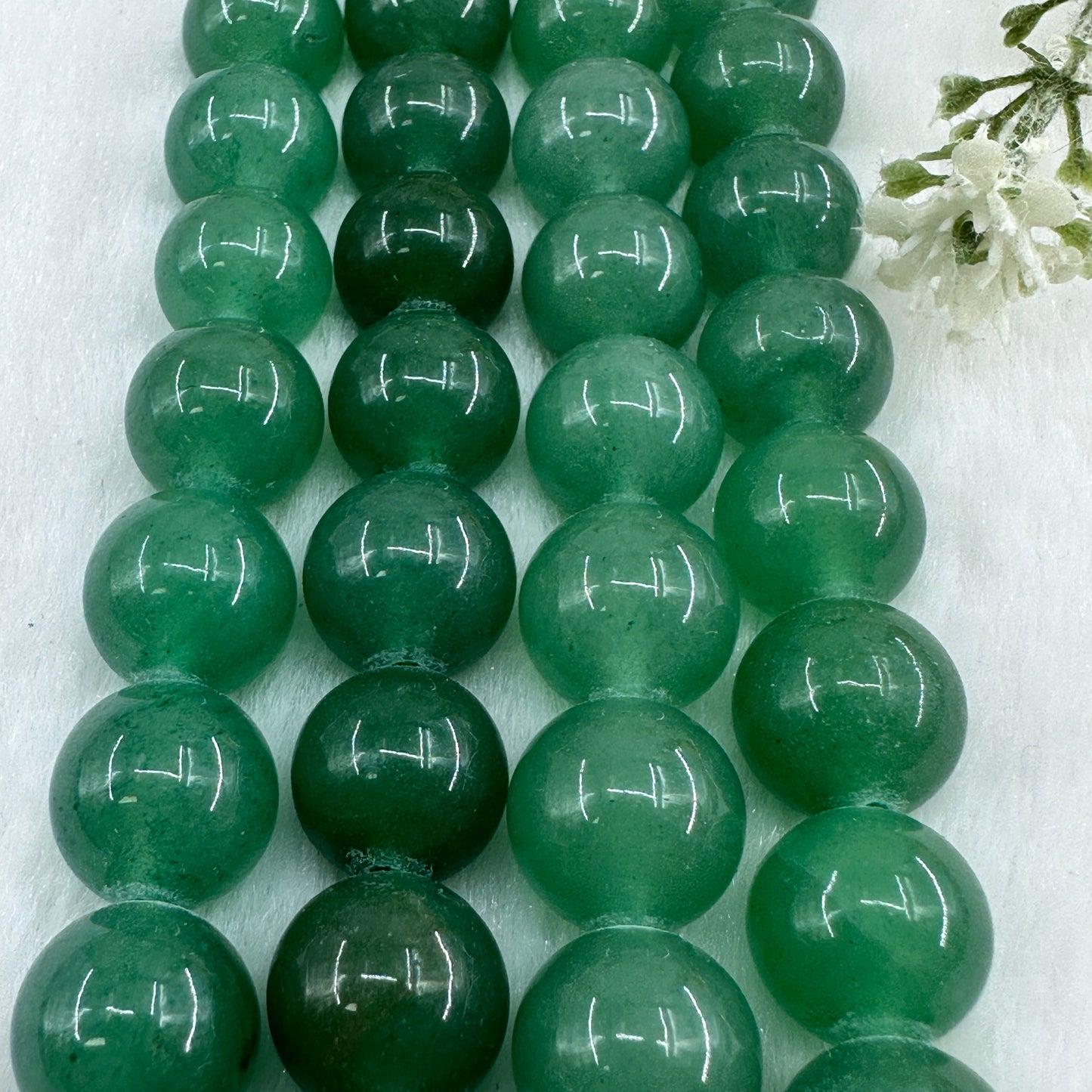KEVI-DIY-【12 MM】Natural Crystal Beads (1 Strand about 32PCS)