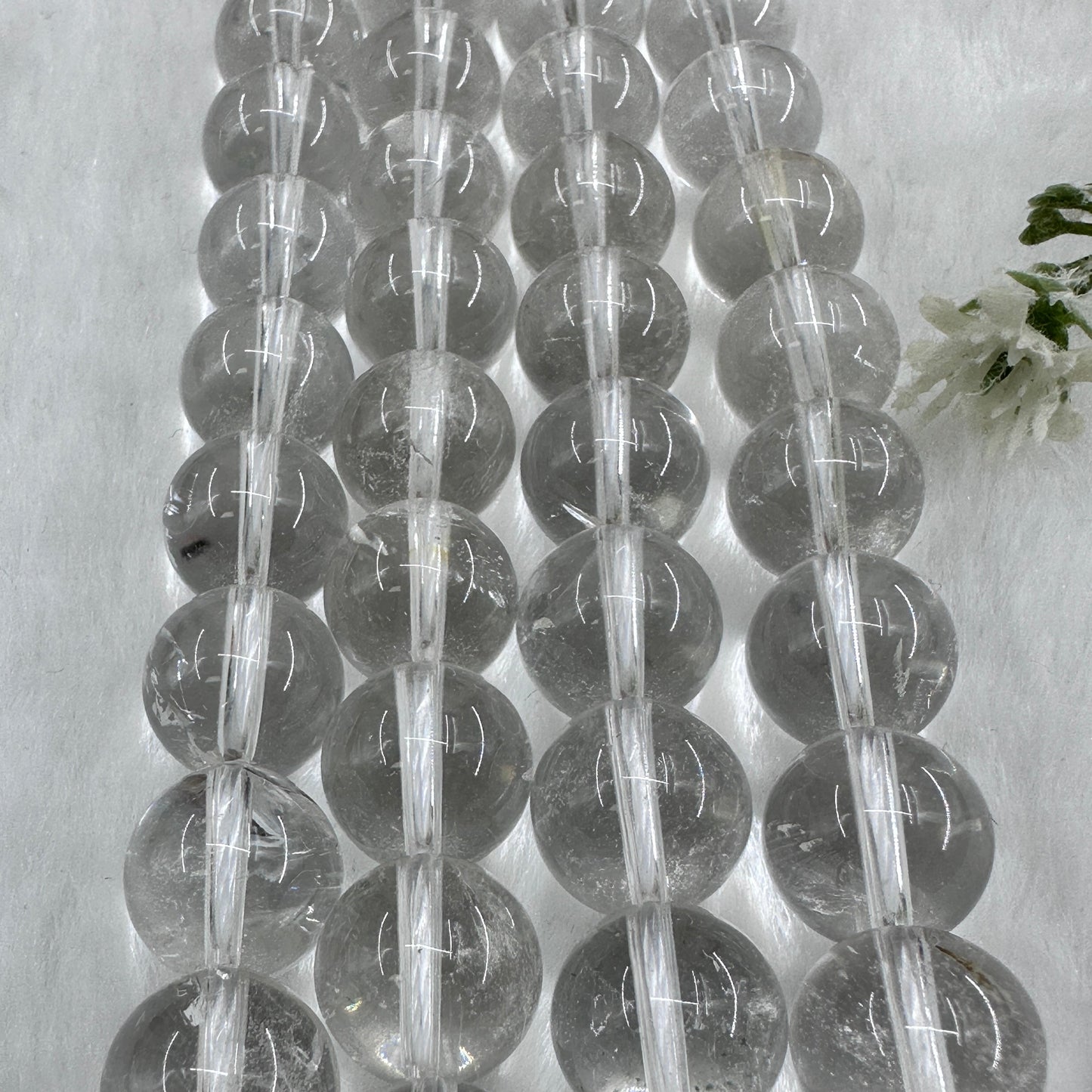 KEVI-DIY-【12 MM】Natural Crystal Beads (1 Strand about 32PCS)