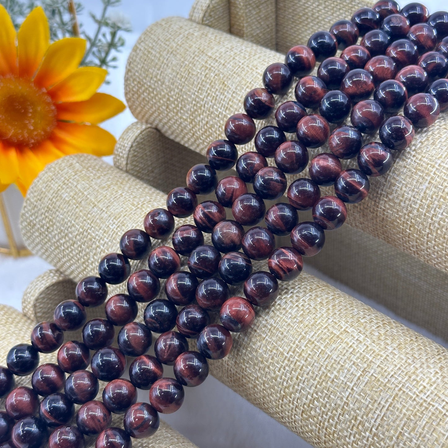 KEVI-DIY-【12 MM】Natural Crystal Beads (1 Strand about 32PCS)