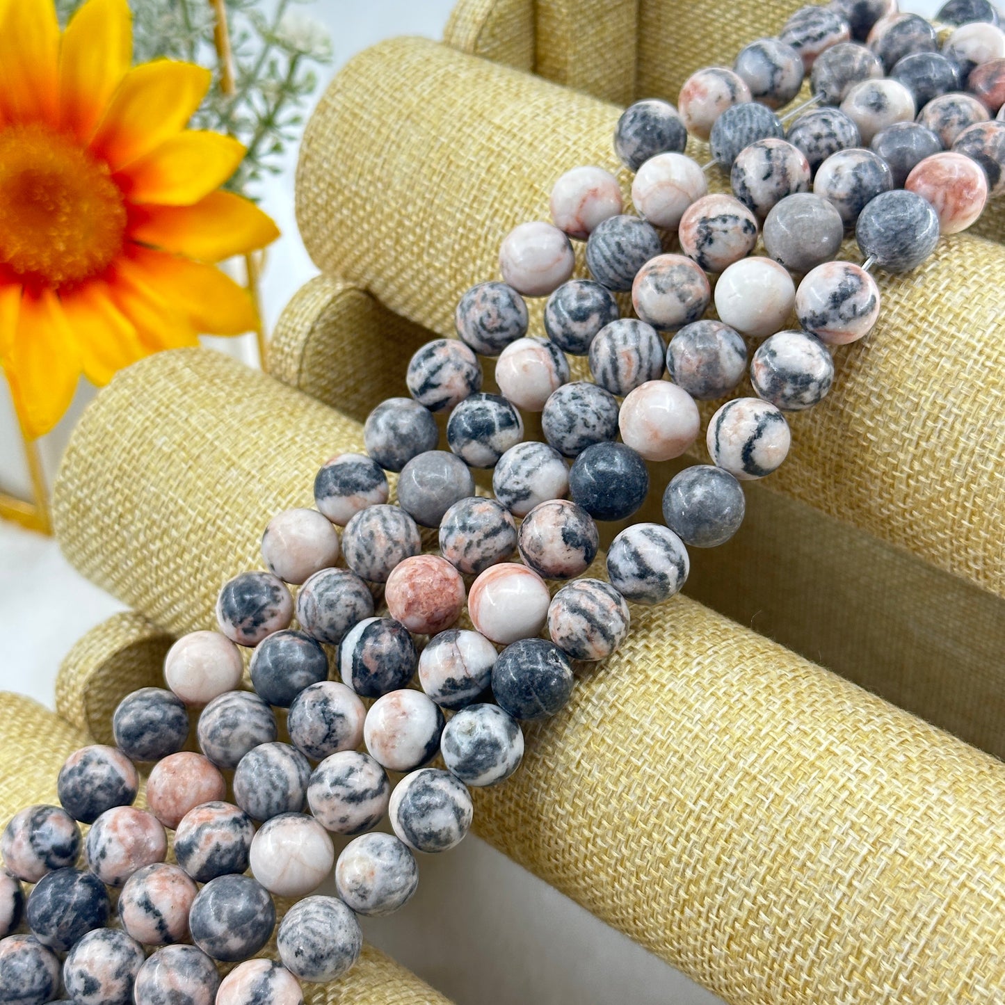 KEVI-DIY-【12 MM】Natural Crystal Beads (1 Strand about 32PCS)
