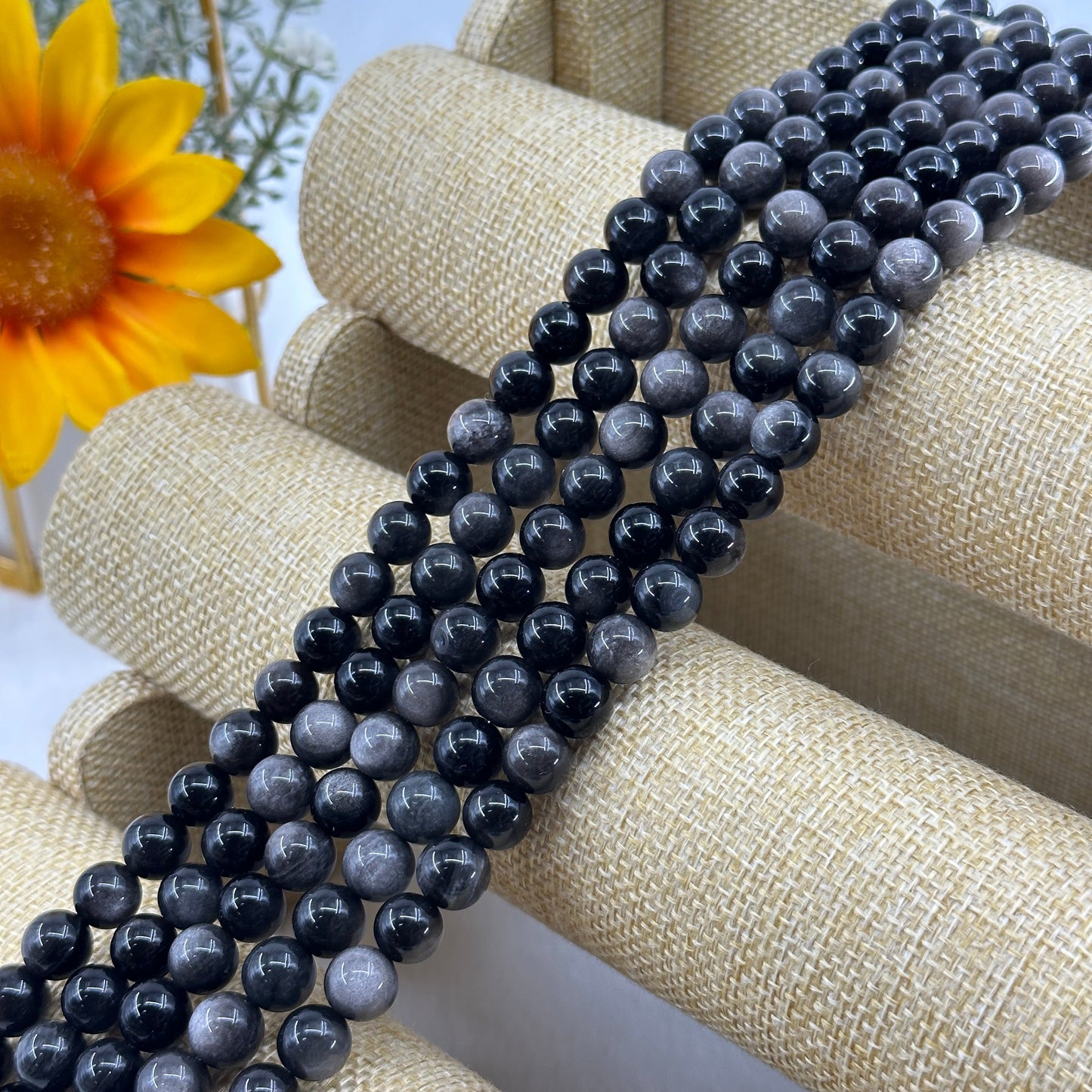 KEVI-DIY-【12 MM】Natural Crystal Beads (1 Strand about 32PCS)