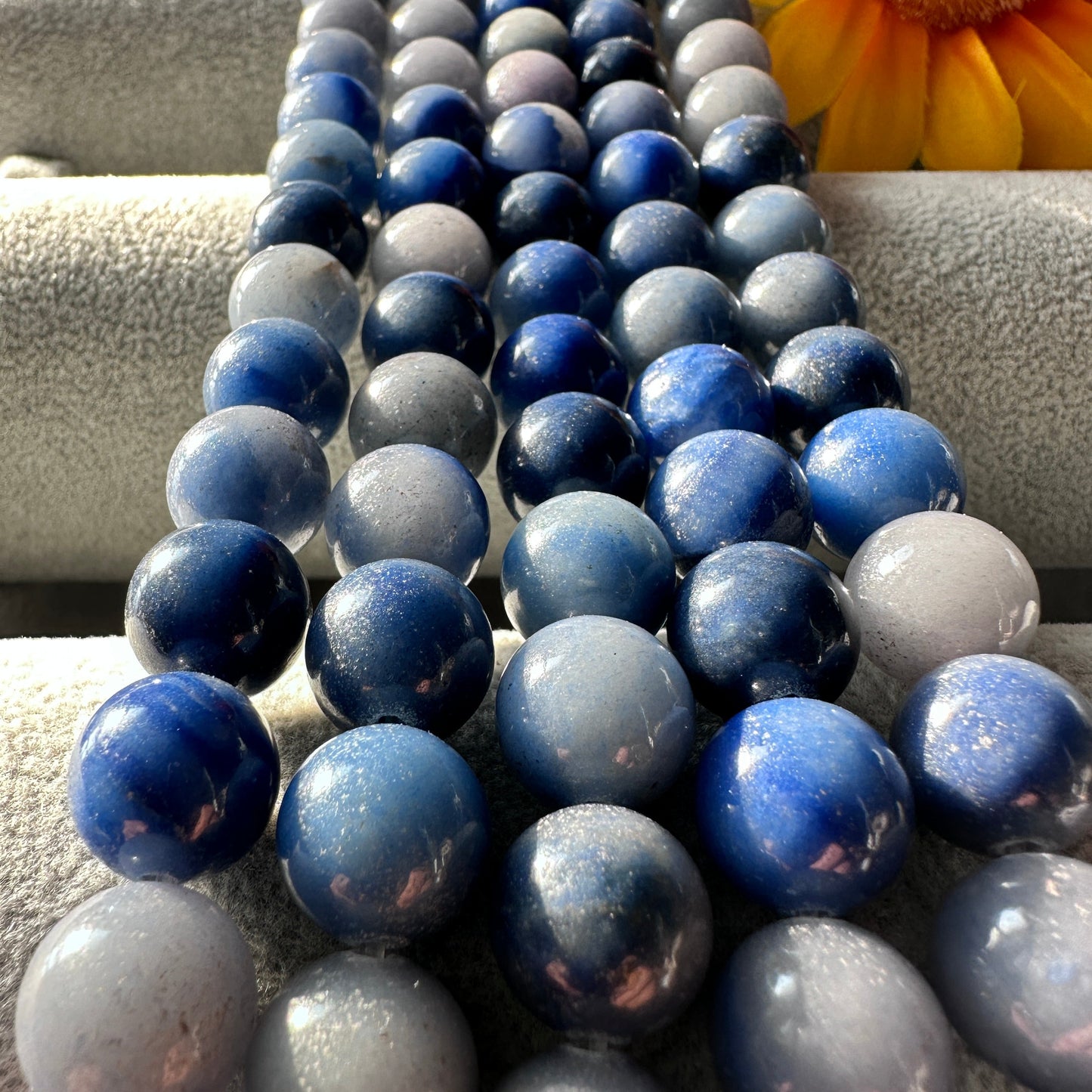 KEVI-DIY-【12 MM】Natural Crystal Beads (1 Strand about 32PCS)