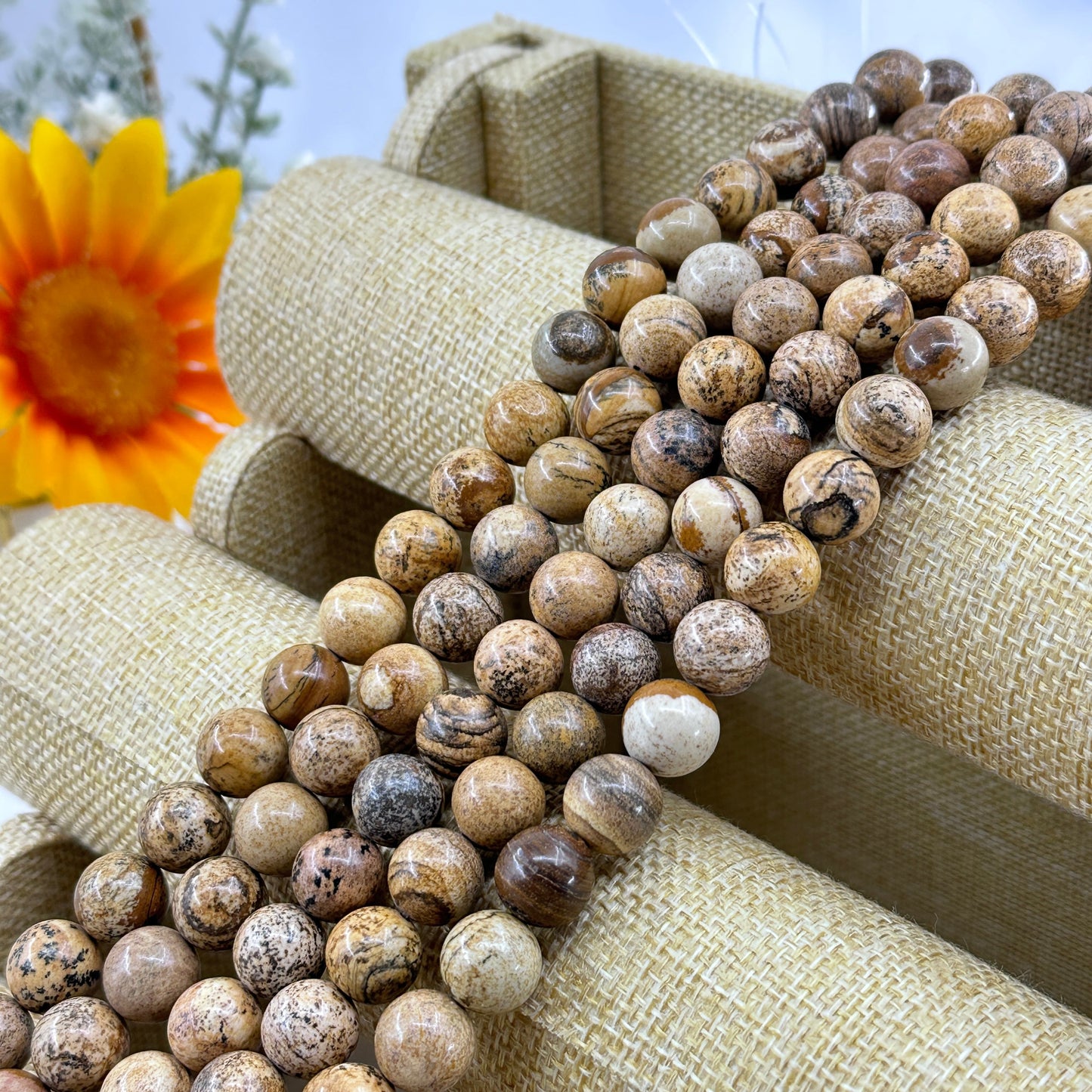 KEVI-DIY-【12 MM】Natural Crystal Beads (1 Strand about 32PCS)