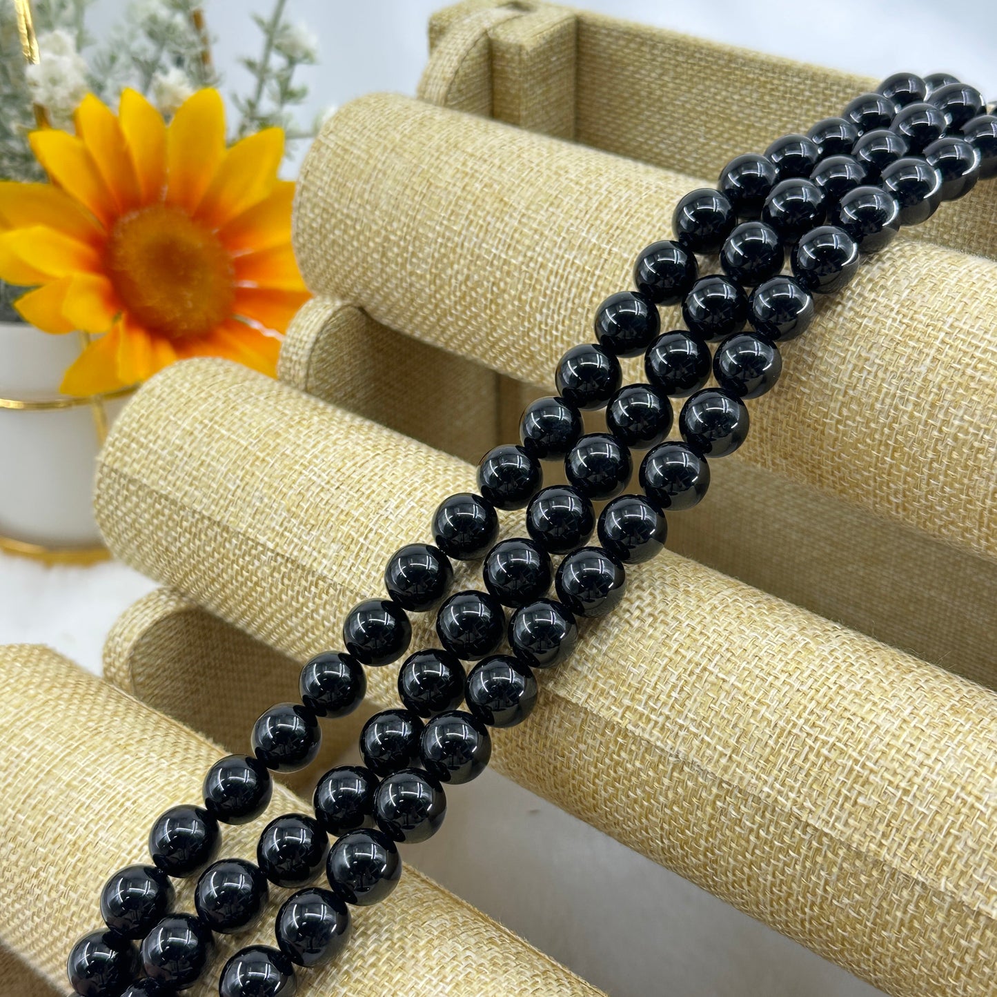 KEVI-DIY-【12 MM】Natural Crystal Beads (1 Strand about 32PCS)