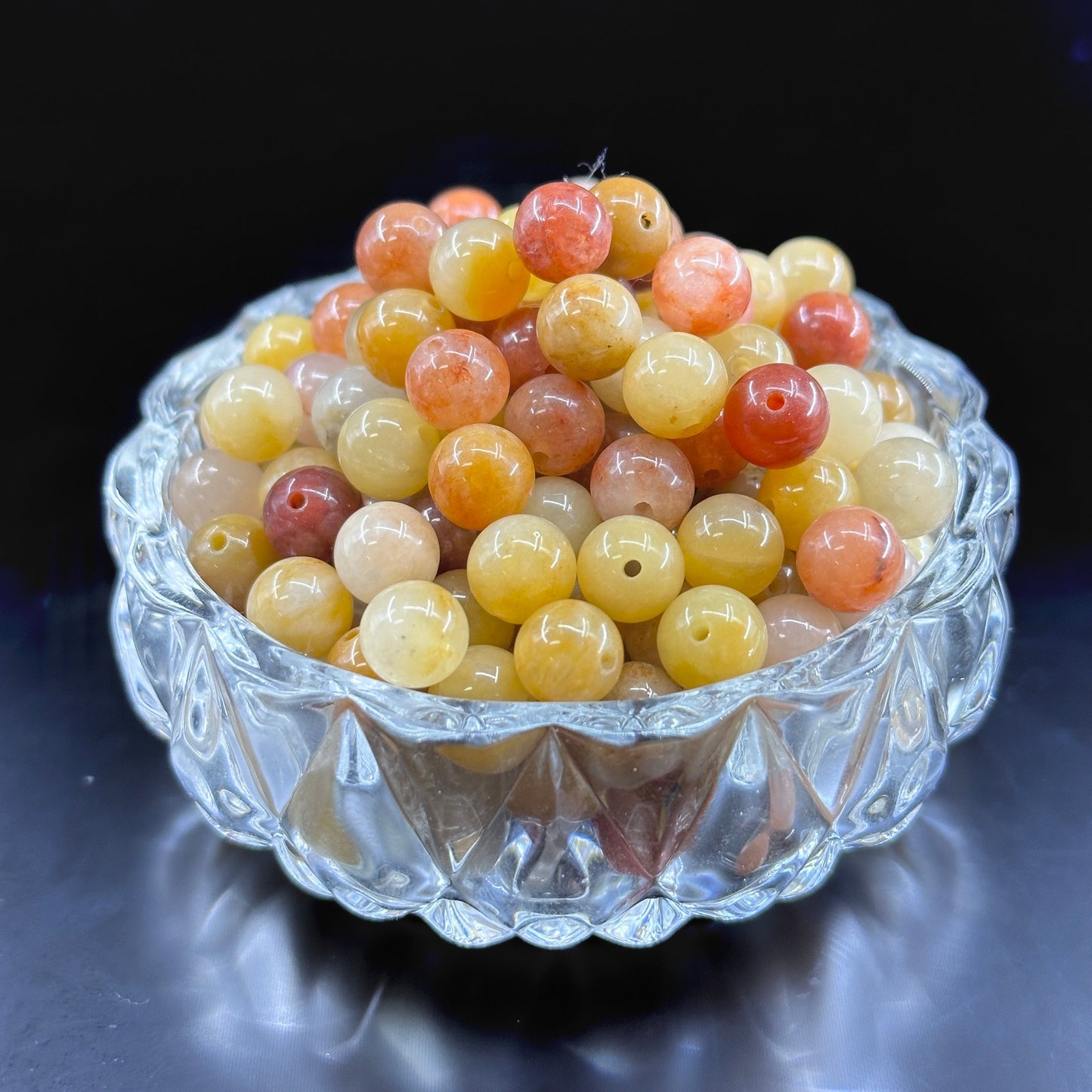 KEVI-DIY 8mm(±0.5mm) Natural Crystal Bead Set | 180 Beads + Free Elastic Strings & Charming Spacers | Make 8 Bracelets