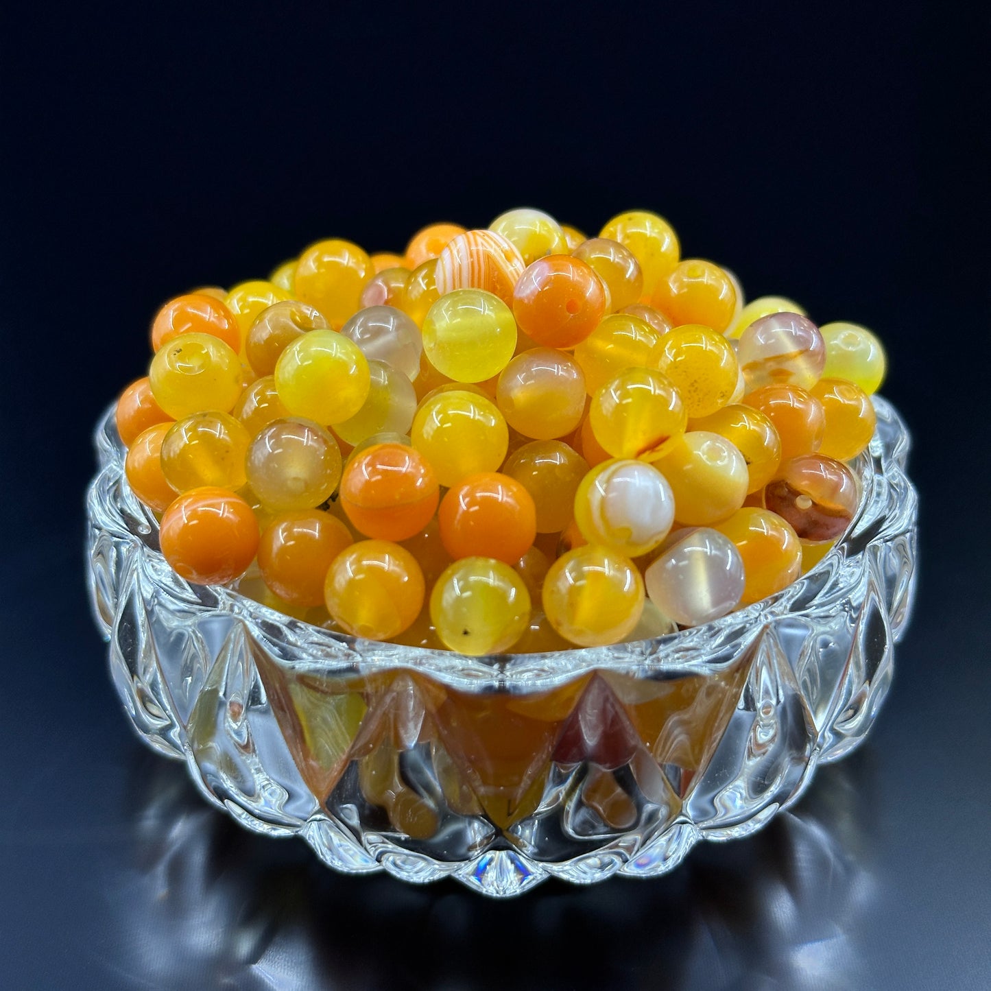 KEVI-DIY 8mm(±0.5mm) Natural Crystal Bead Set | 180 Beads + Free Elastic Strings & Charming Spacers | Make 8 Bracelets