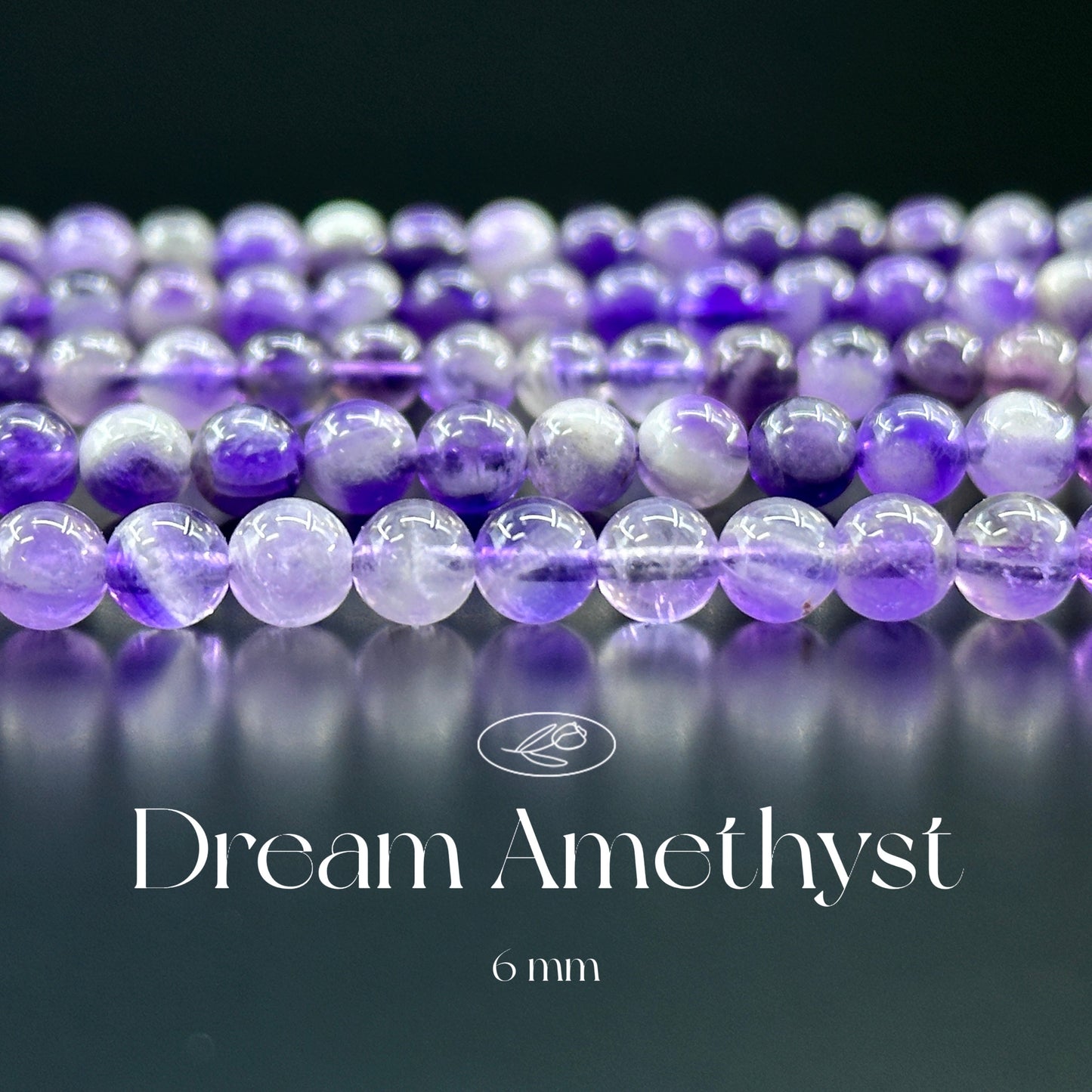 KEVI-DIY-【6 MM】Natural Crystal Semi-finished Beads (1 Strand about 58-65PCS)