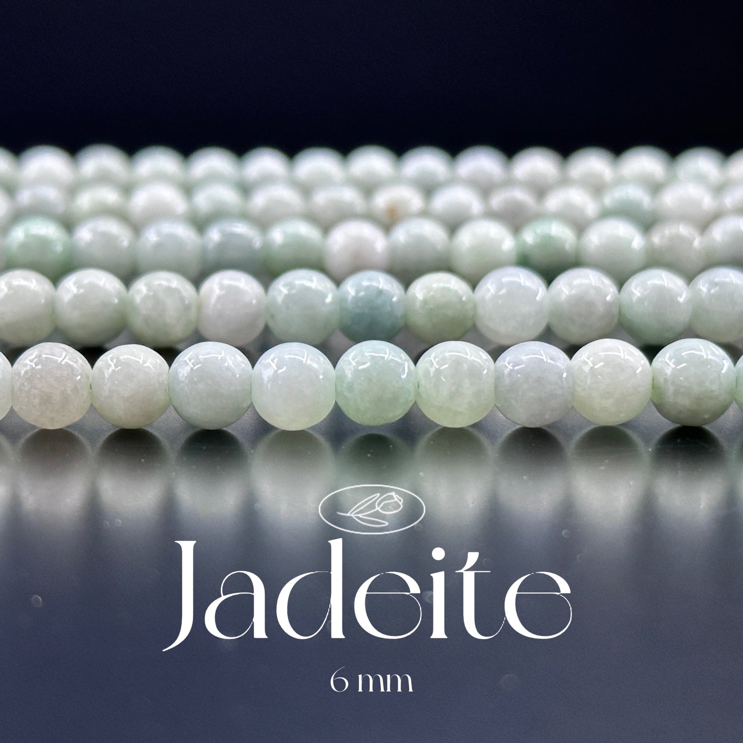 KEVI-DIY-【6 MM】Natural Crystal Semi-finished Beads (1 Strand about 58-65PCS)