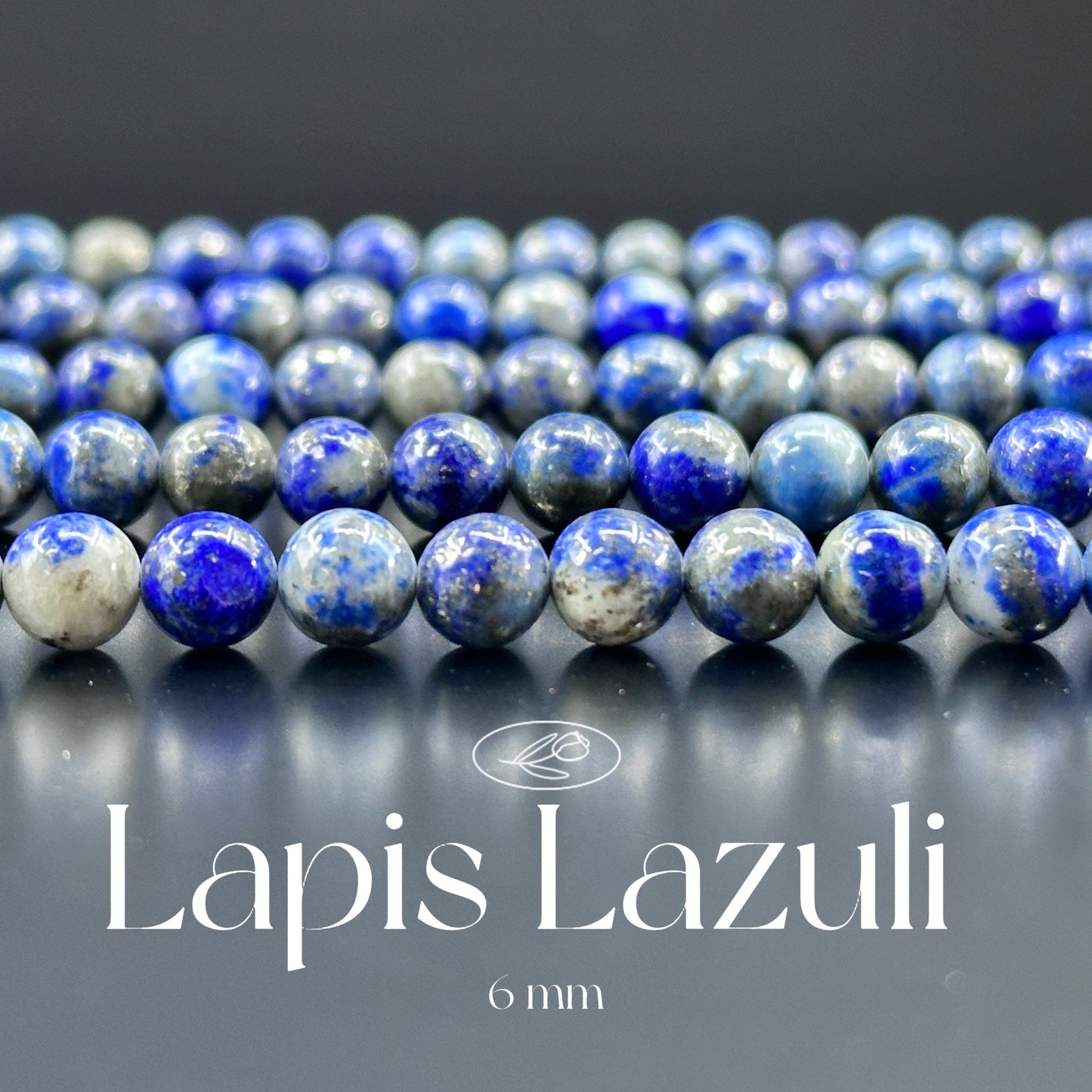KEVI-DIY-【6 MM】Natural Crystal Semi-finished Beads (1 Strand about 58-65PCS)