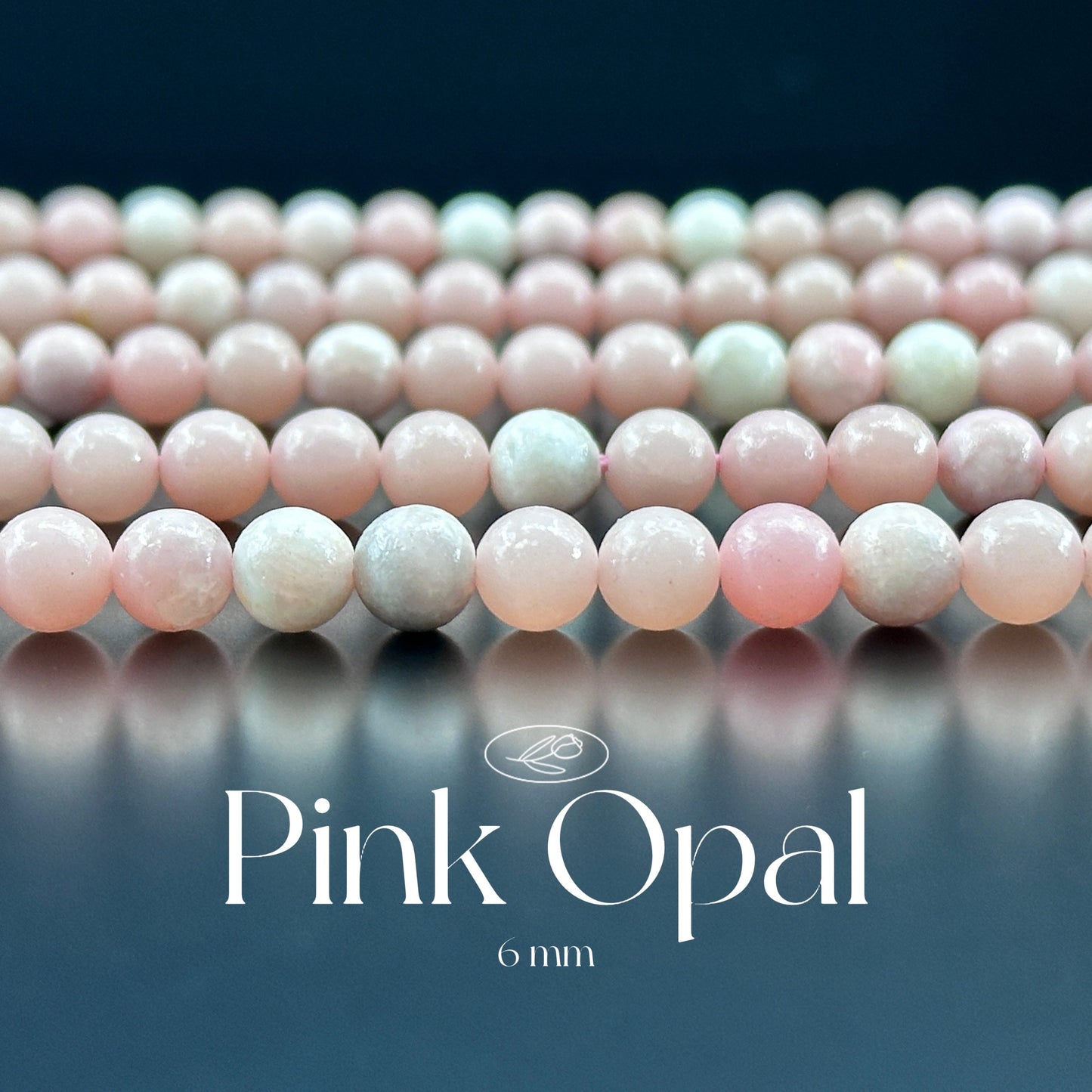 KEVI-DIY-【6 MM】Natural Crystal Semi-finished Beads (1 Strand about 58-65PCS)