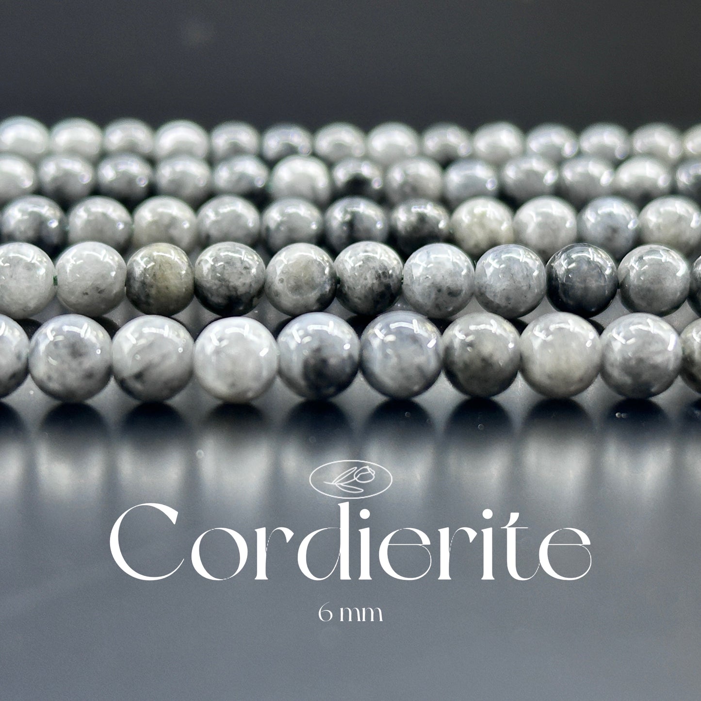 KEVI-DIY-【6 MM】Natural Crystal Semi-finished Beads (1 Strand about 58-65PCS)