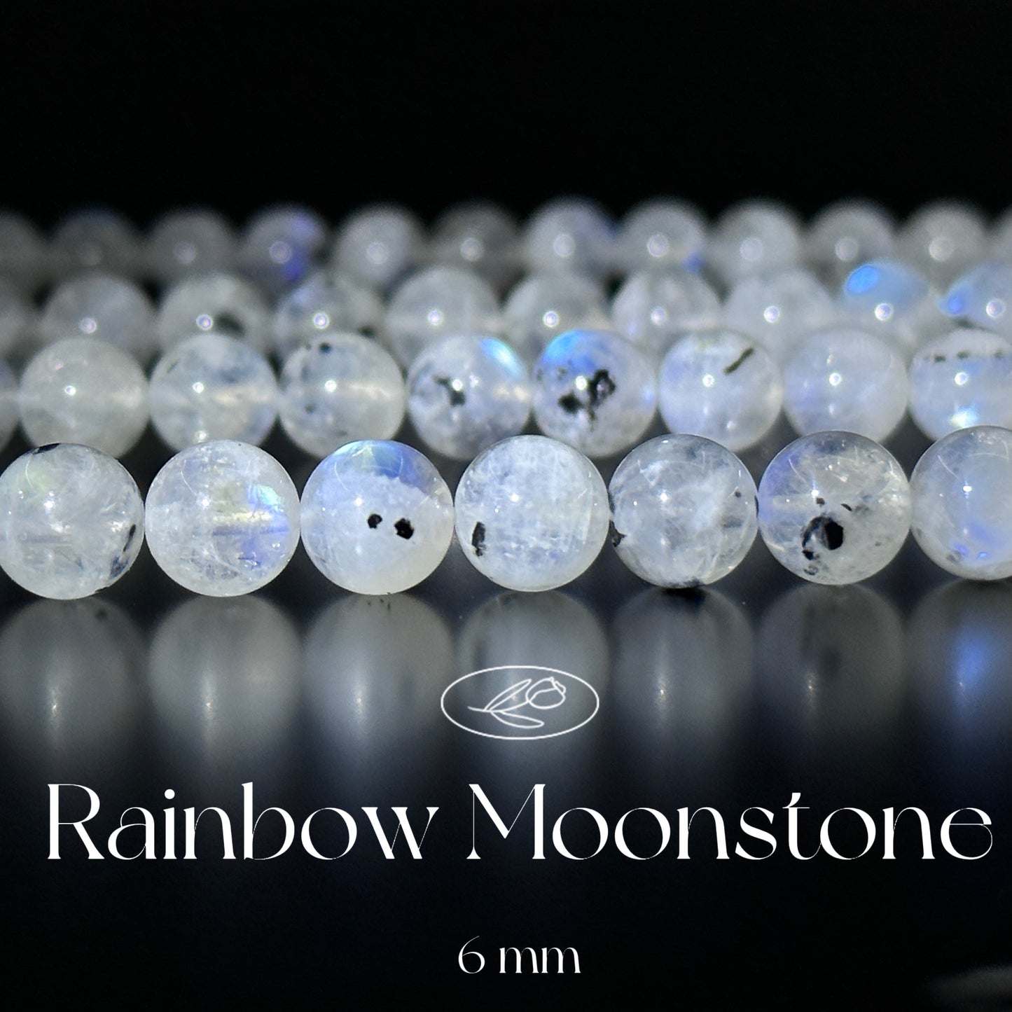 KEVI-DIY-【6 MM】Natural Crystal Semi-finished Beads (1 Strand about 58-65PCS)