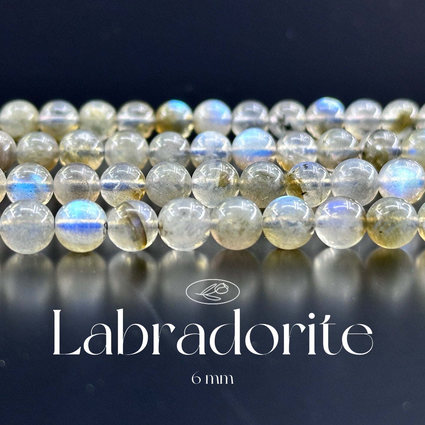 KEVI-DIY-【6 MM】Natural Crystal Semi-finished Beads (1 Strand about 58-65PCS)