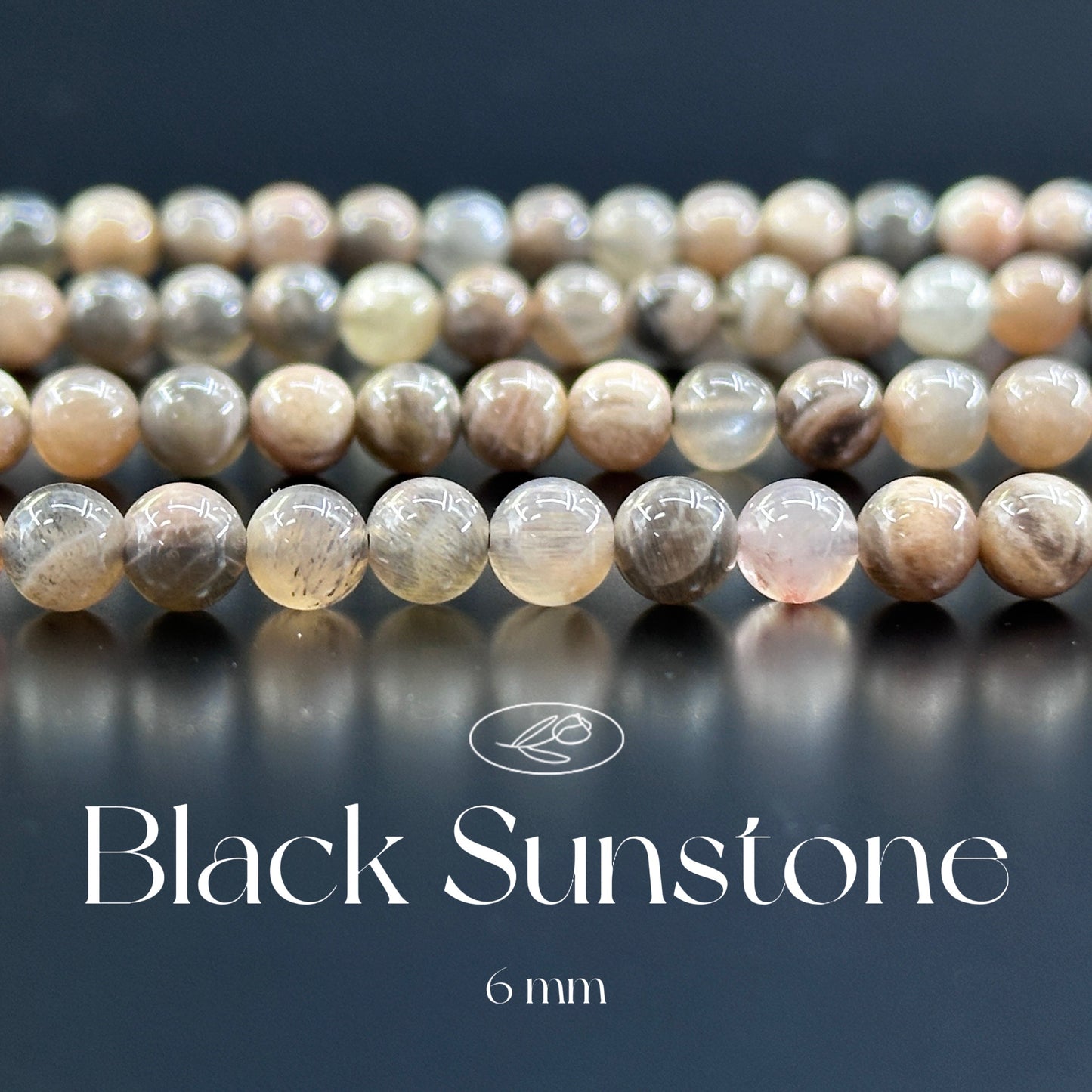 KEVI-DIY-【6 MM】Natural Crystal Semi-finished Beads (1 Strand about 58-65PCS)