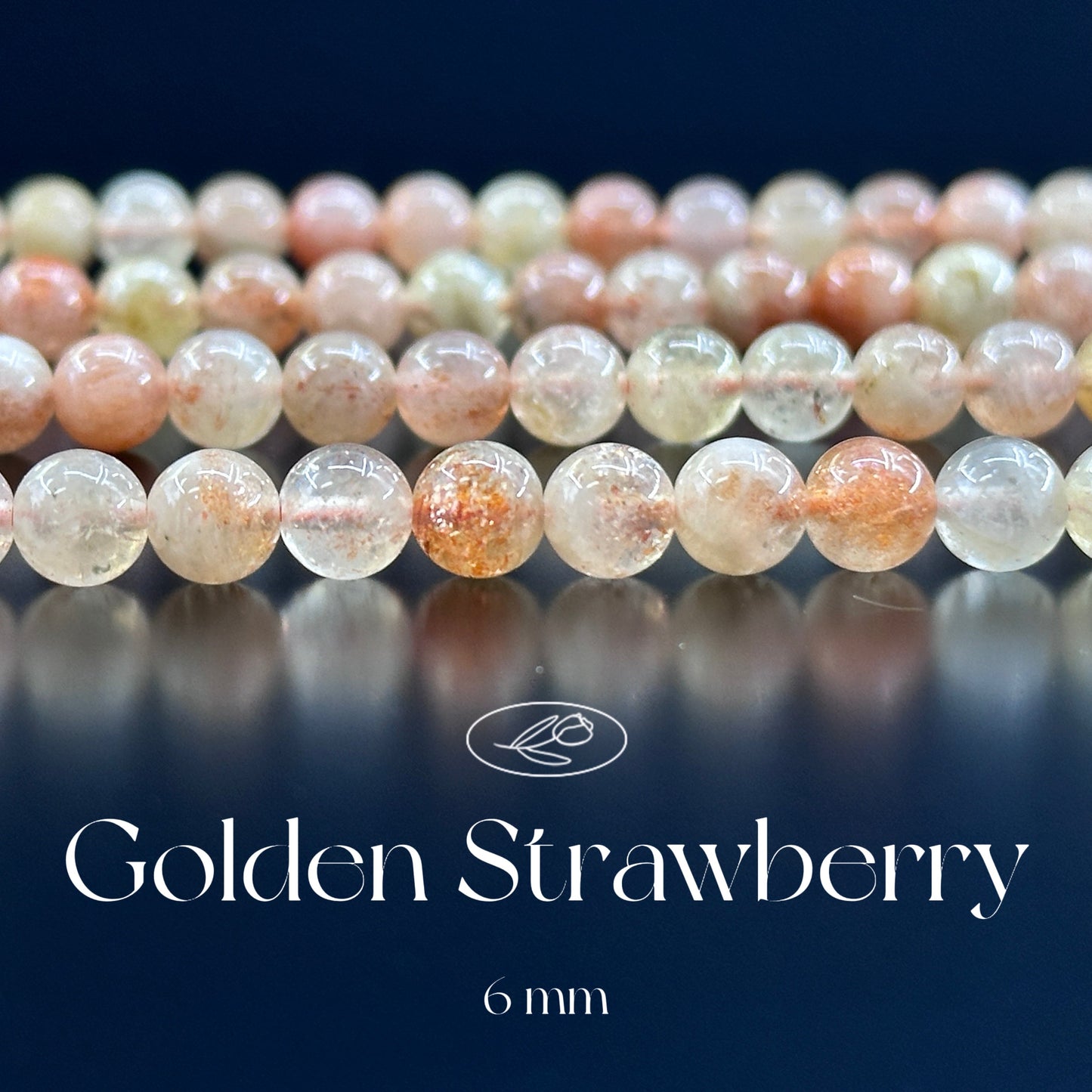 KEVI-DIY-【6 MM】Natural Crystal Semi-finished Beads (1 Strand about 58-65PCS)
