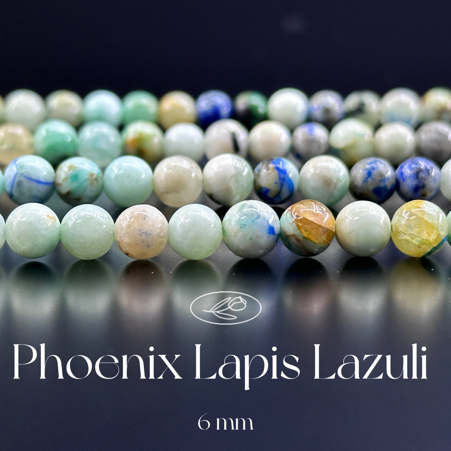 KEVI-DIY-【6 MM】Natural Crystal Semi-finished Beads (1 Strand about 58-65PCS)
