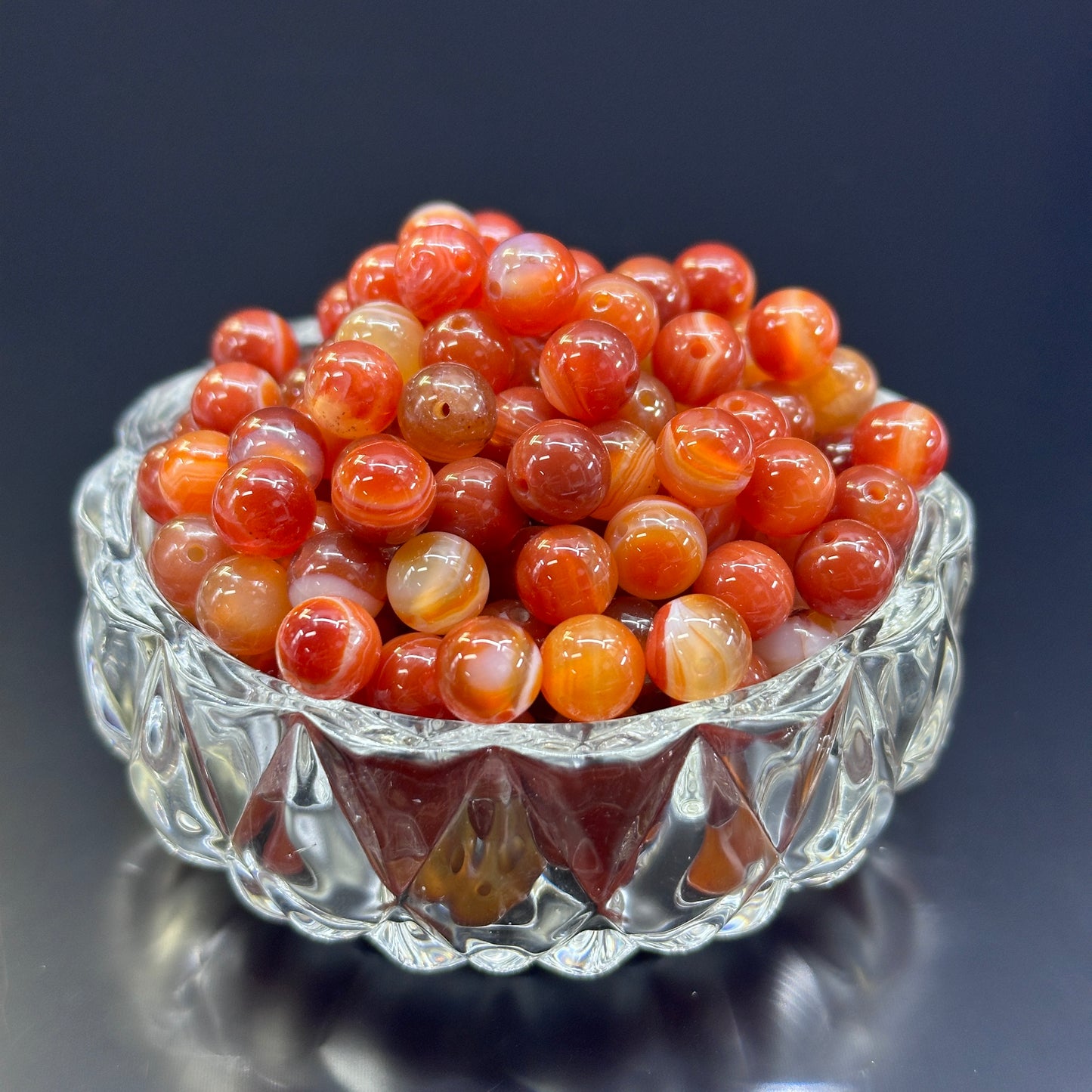 KEVI-DIY 8mm(±0.5mm) Natural Crystal Bead Set | 180 Beads + Free Elastic Strings & Charming Spacers | Make 8 Bracelets