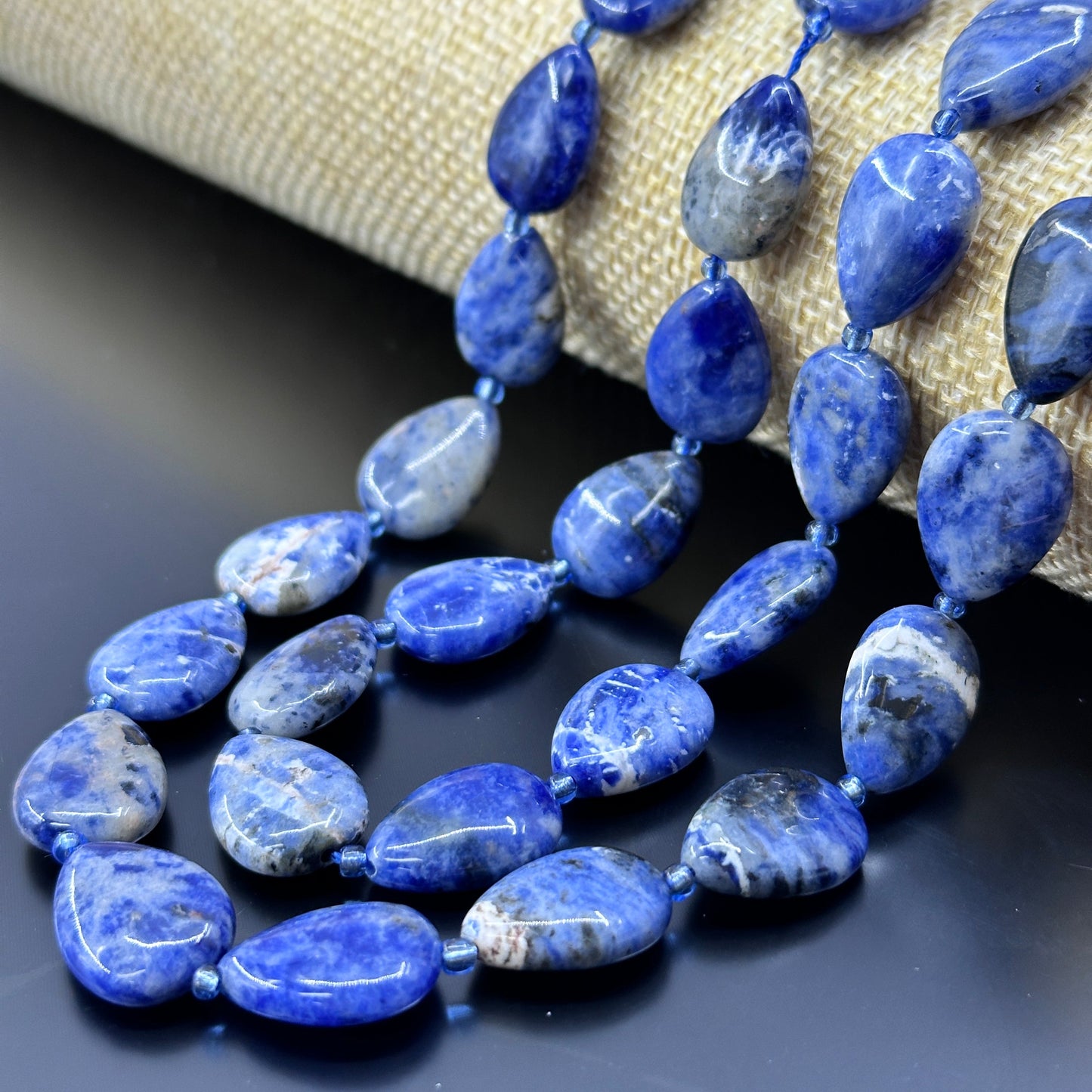 KEVI-DIY 【13*18mm】Natural Crystal Water Drop Shape Beads (20PCS/Strand)DIY Accessories Necklace Bracelet Hair Accessories Materials
