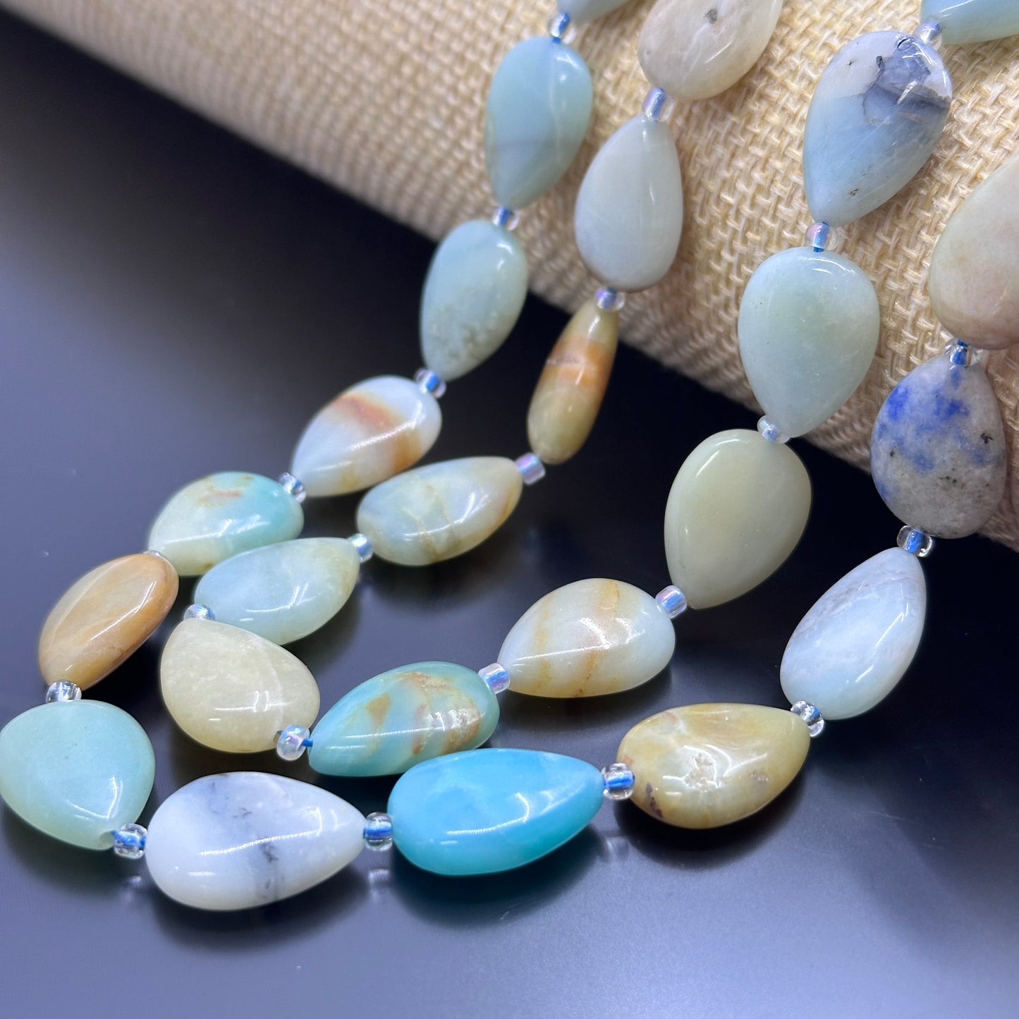 KEVI-DIY 【13*18mm】Natural Crystal Water Drop Shape Beads (20PCS/Strand)DIY Accessories Necklace Bracelet Hair Accessories Materials