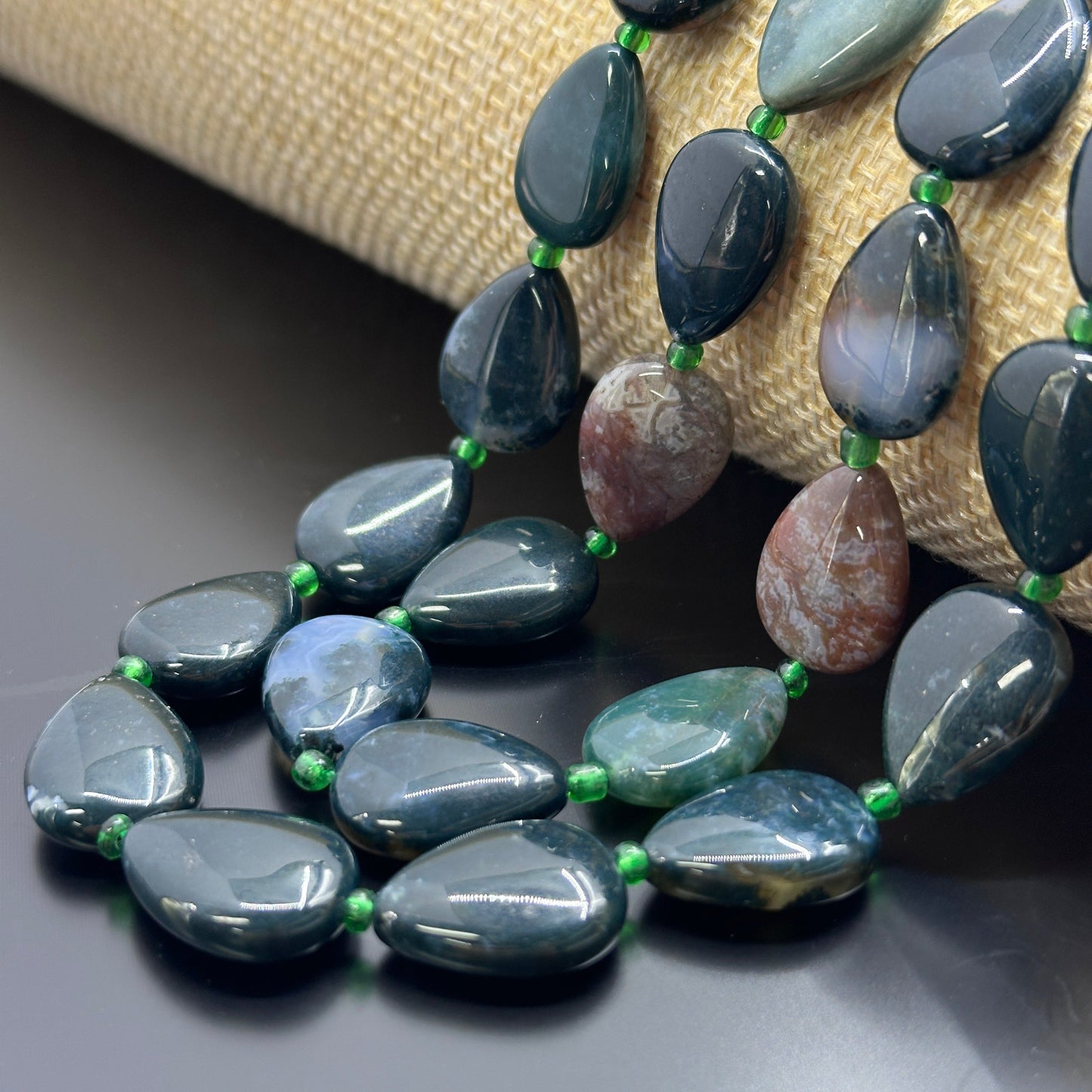 KEVI-DIY 【13*18mm】Natural Crystal Water Drop Shape Beads (20PCS/Strand)DIY Accessories Necklace Bracelet Hair Accessories Materials