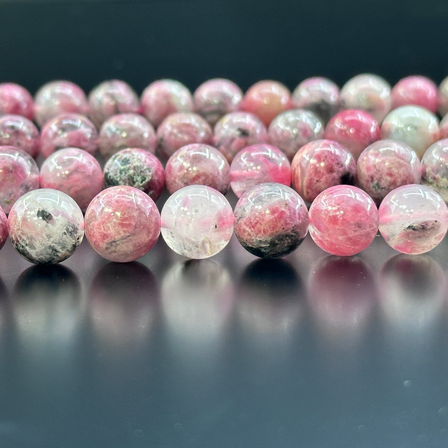 KEVI-DIY-【10 MM】Natural Crystal Beads (1 Strand about 36-40PCS)Semi-finished Crystal Beads