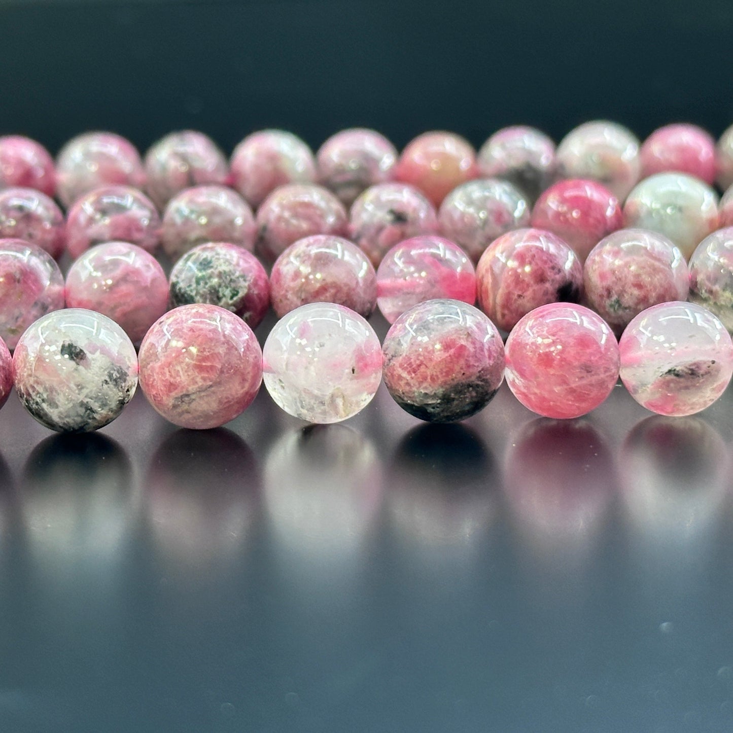 KEVI-DIY-【12 MM】Natural Crystal Beads (1 Strand about 32PCS)