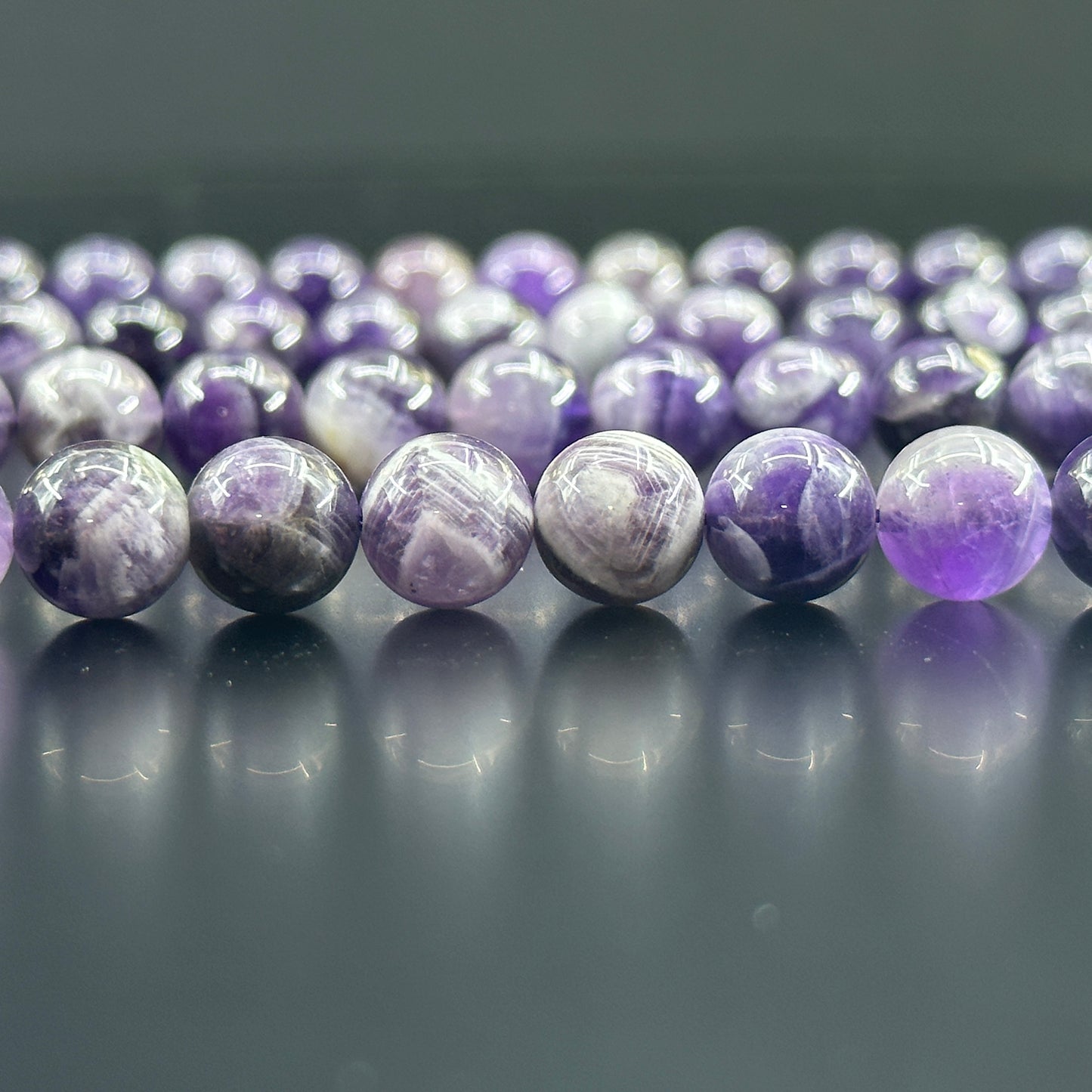 KEVI-DIY-【10 MM】Natural Crystal Beads (1 Strand about 36-40PCS)Semi-finished Crystal Beads