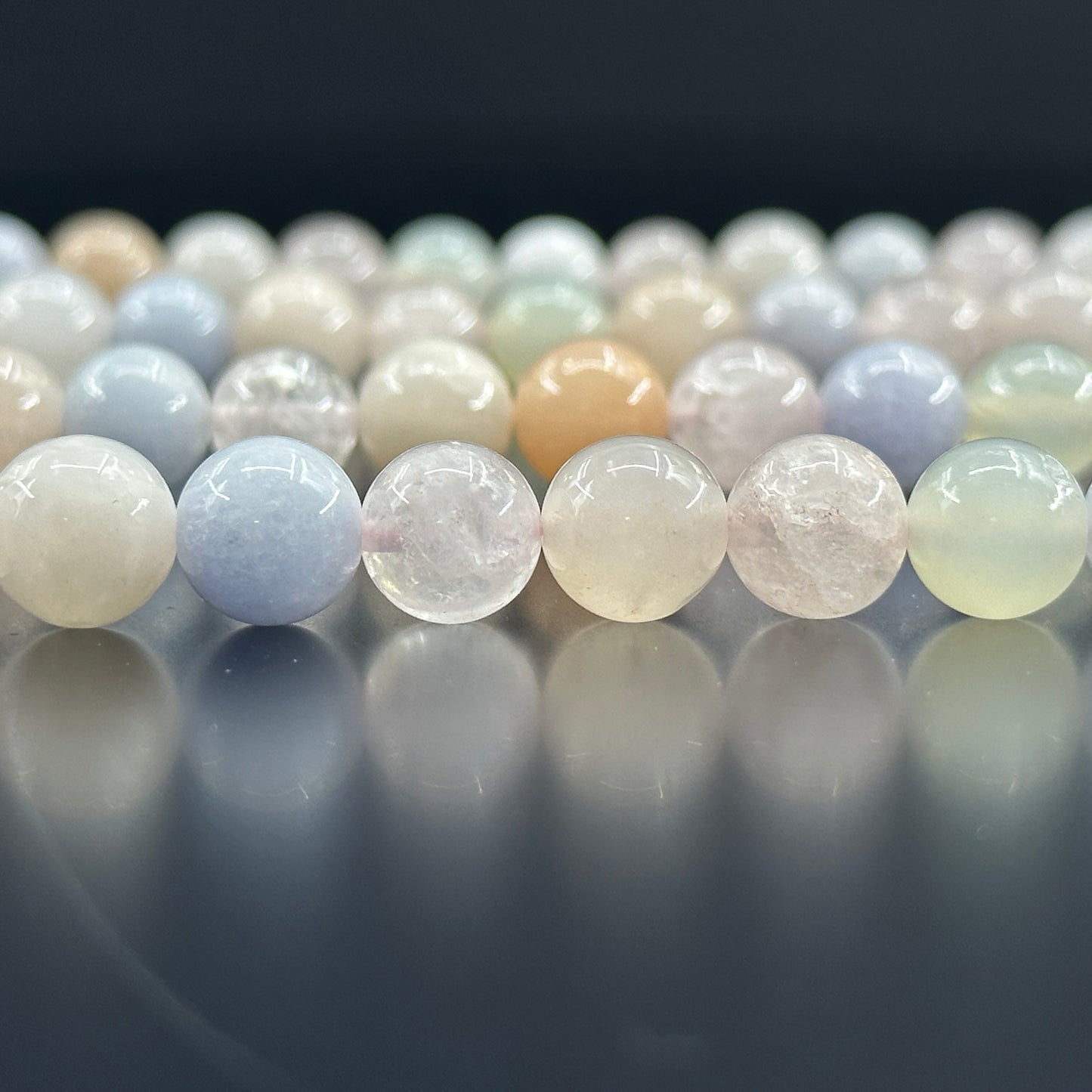 KEVI-DIY-【10 MM】Natural Crystal Beads (1 Strand about 36-40PCS)Semi-finished Crystal Beads
