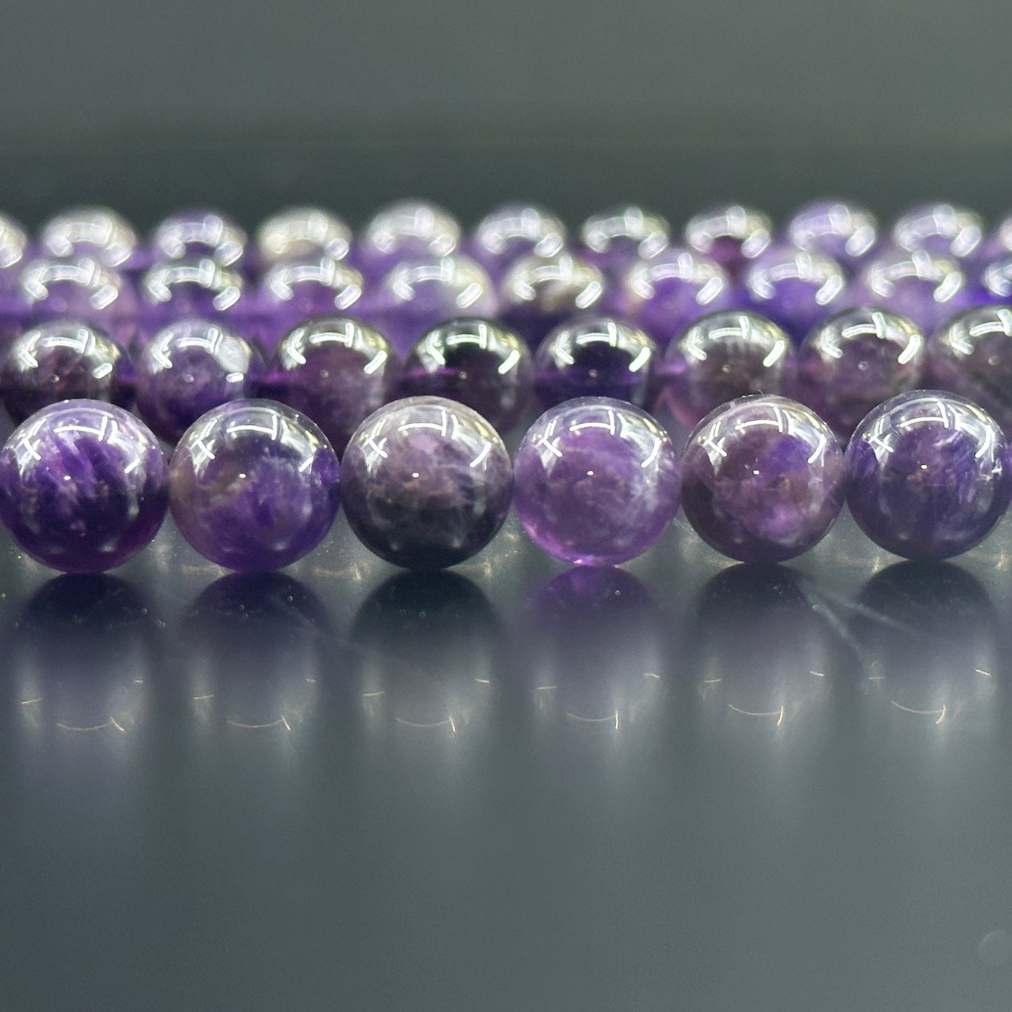 KEVI-DIY-【10 MM】Natural Crystal Beads (1 Strand about 36-40PCS)Semi-finished Crystal Beads
