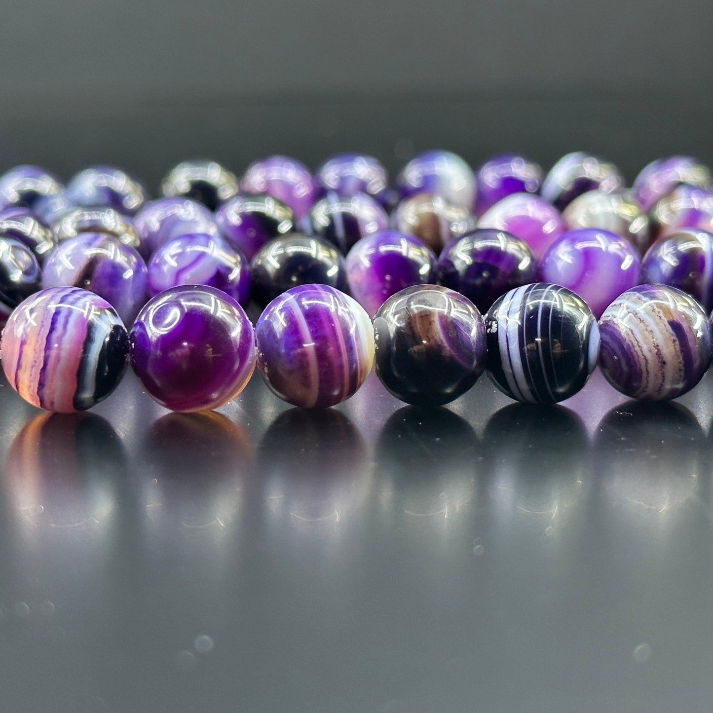 KEVI-DIY-【12 MM】Natural Crystal Beads (1 Strand about 32PCS)
