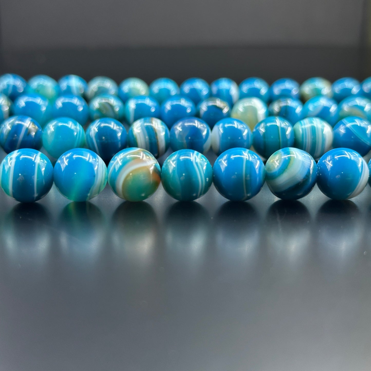 KEVI-DIY-【12 MM】Natural Crystal Beads (1 Strand about 32PCS)