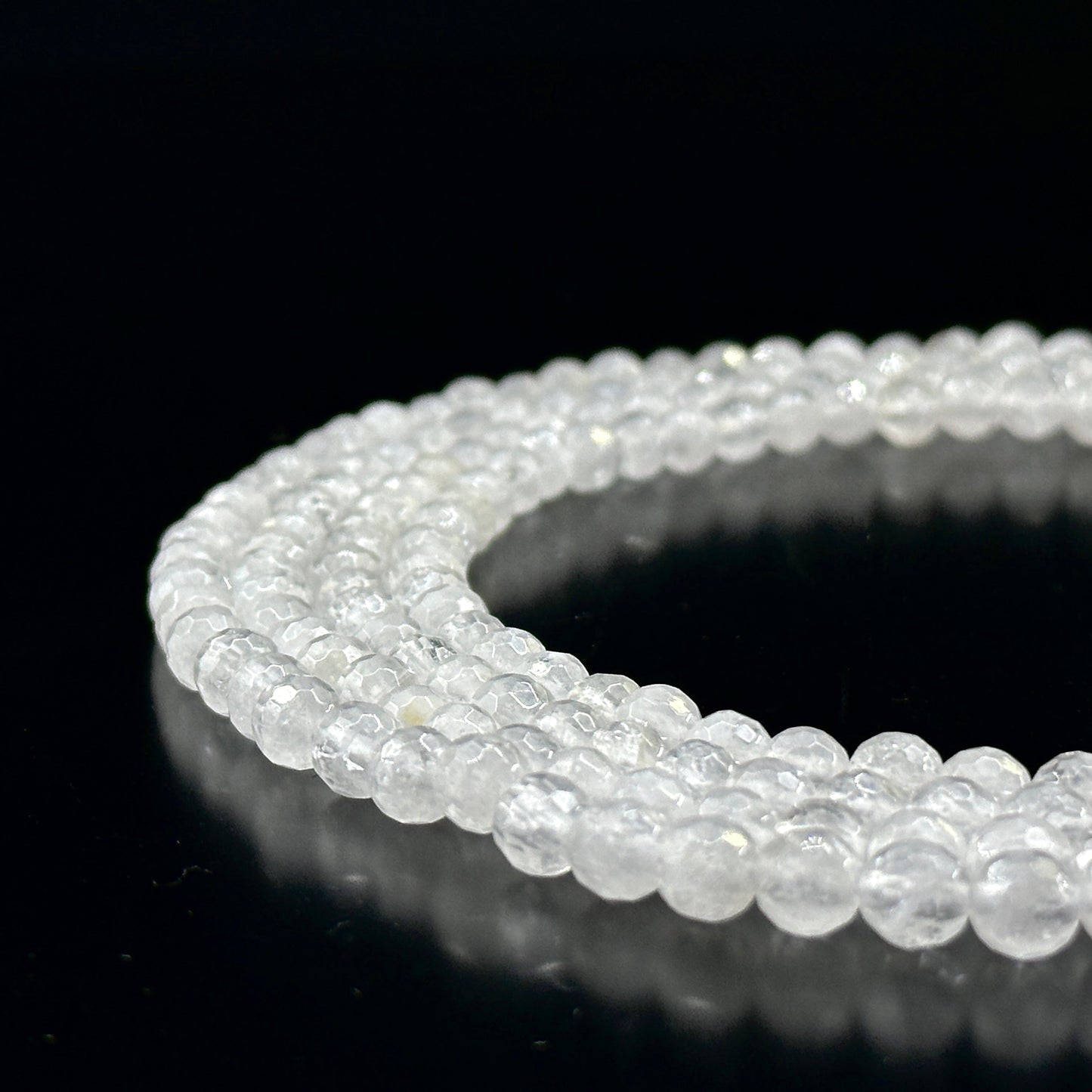 KEVI-DIY-【6 MM】Natural Crystal Semi-finished Beads (1 Strand about 58-65PCS)