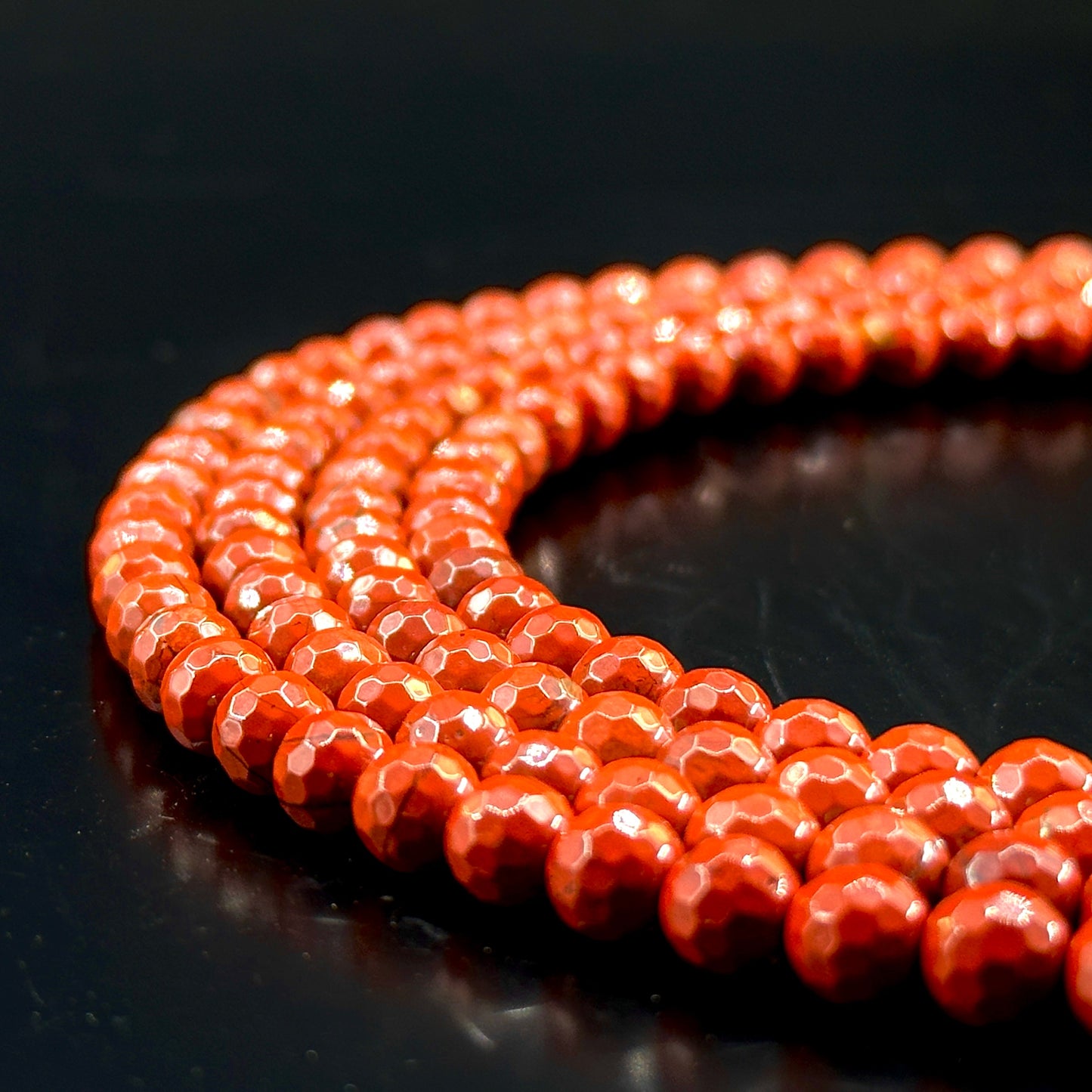 KEVI-DIY-【6 MM】Natural Crystal Semi-finished Beads (1 Strand about 58-65PCS)