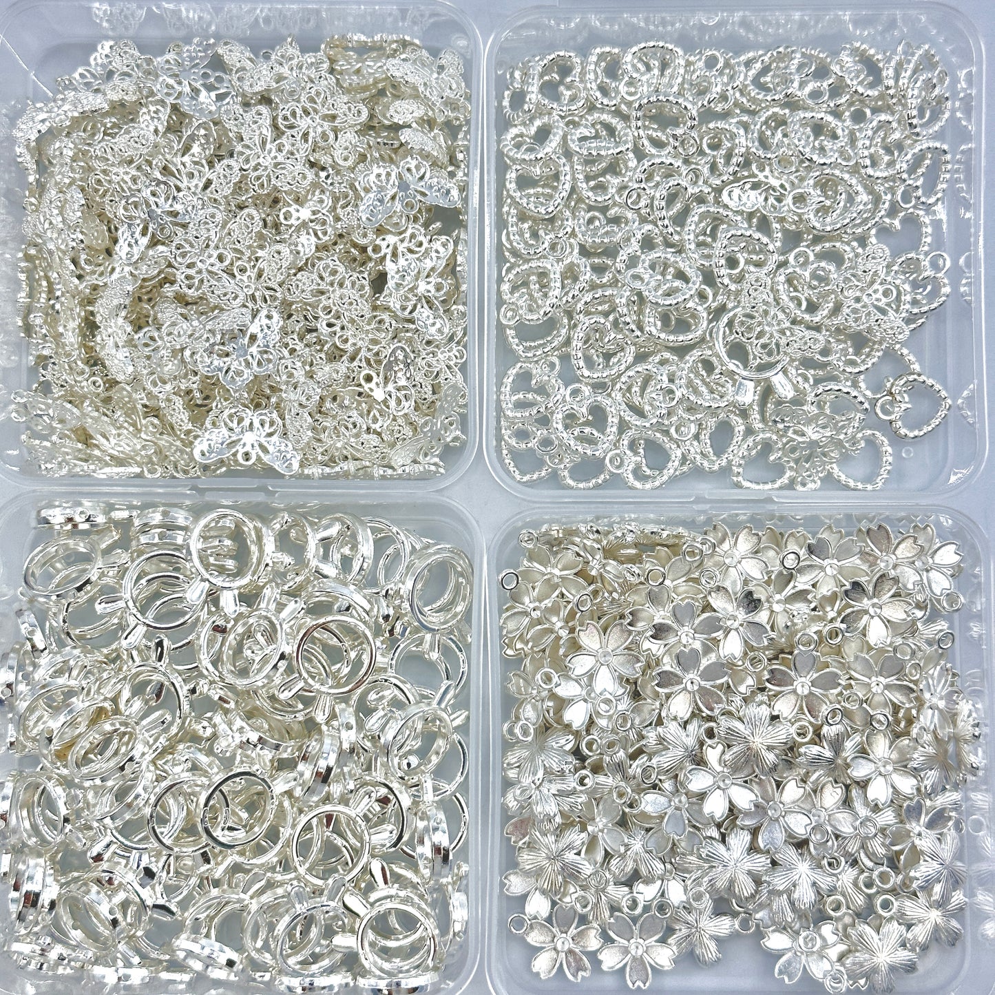 KEVI-DIY 8mm(±0.5mm) Glass Bead Set | 220 Beads + Free Elastic Strings & Charming Spacers | Make 10 Bracelets