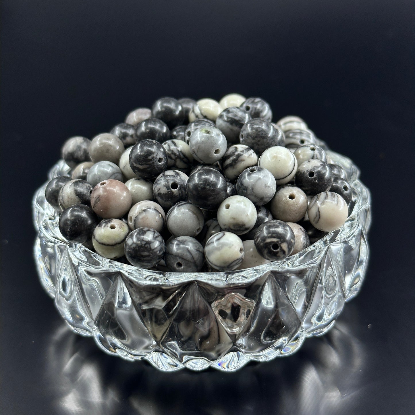 KEVI-DIY 8mm(±0.5mm) Natural Crystal Bead Set | 180 Beads + Free Elastic Strings & Charming Spacers | Make 8 Bracelets