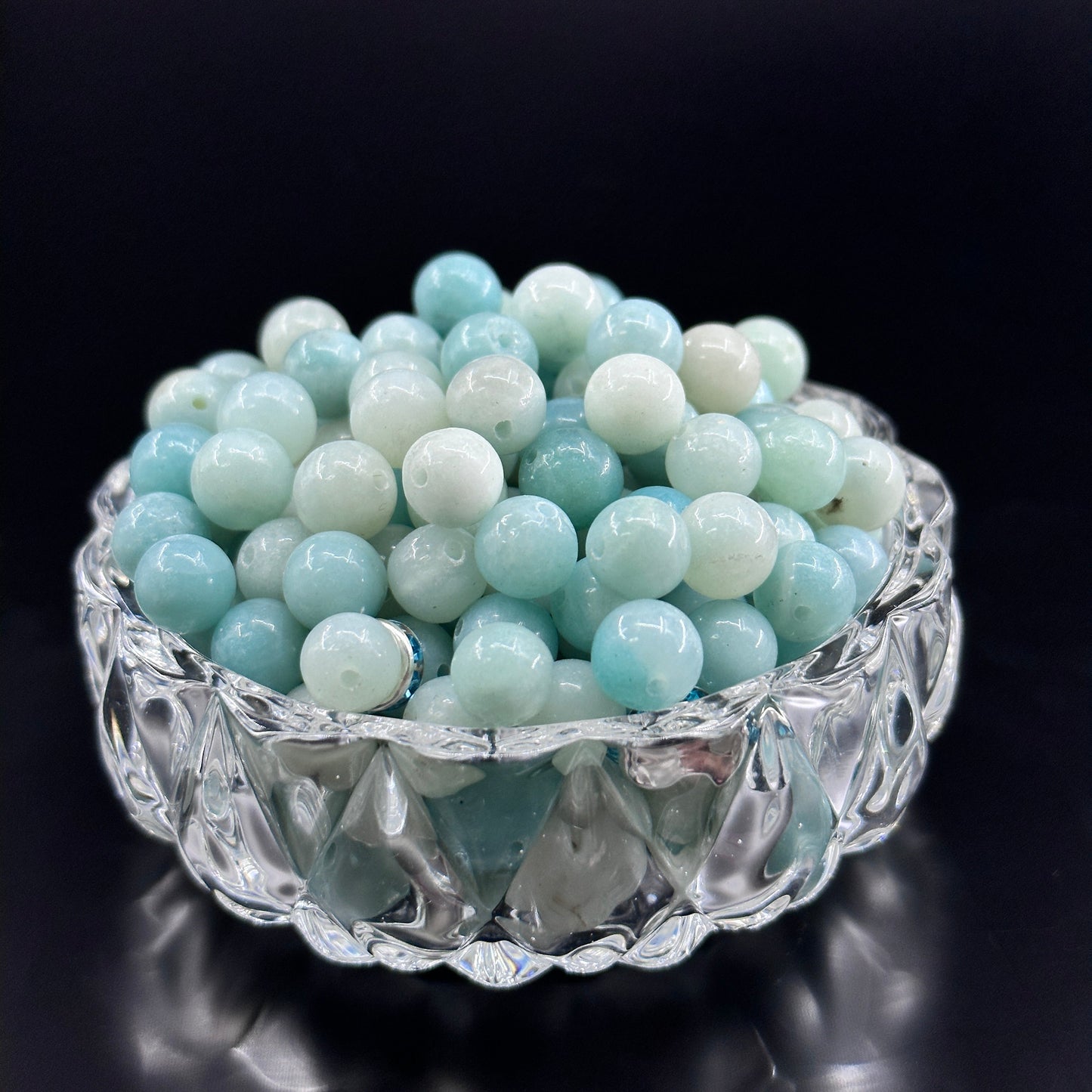 KEVI-DIY 8mm(±0.5mm) Natural Crystal Bead Set | 180 Beads + Free Elastic Strings & Charming Spacers | Make 8 Bracelets