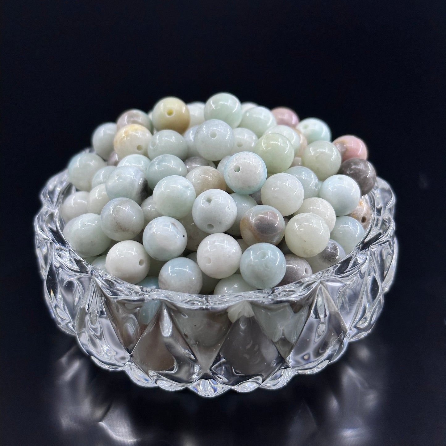 KEVI-DIY 8mm(±0.5mm) Natural Crystal Bead Set | 180 Beads + Free Elastic Strings & Charming Spacers | Make 8 Bracelets