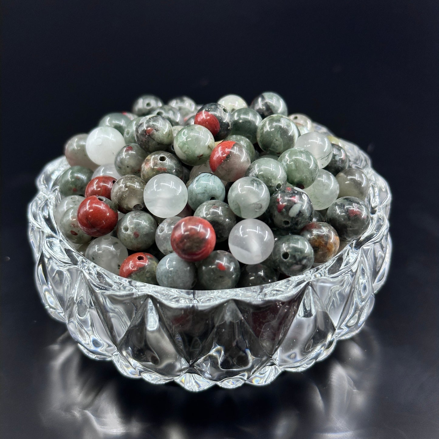 KEVI-DIY 8mm(±0.5mm) Natural Crystal Bead Set | 180 Beads + Free Elastic Strings & Charming Spacers | Make 8 Bracelets